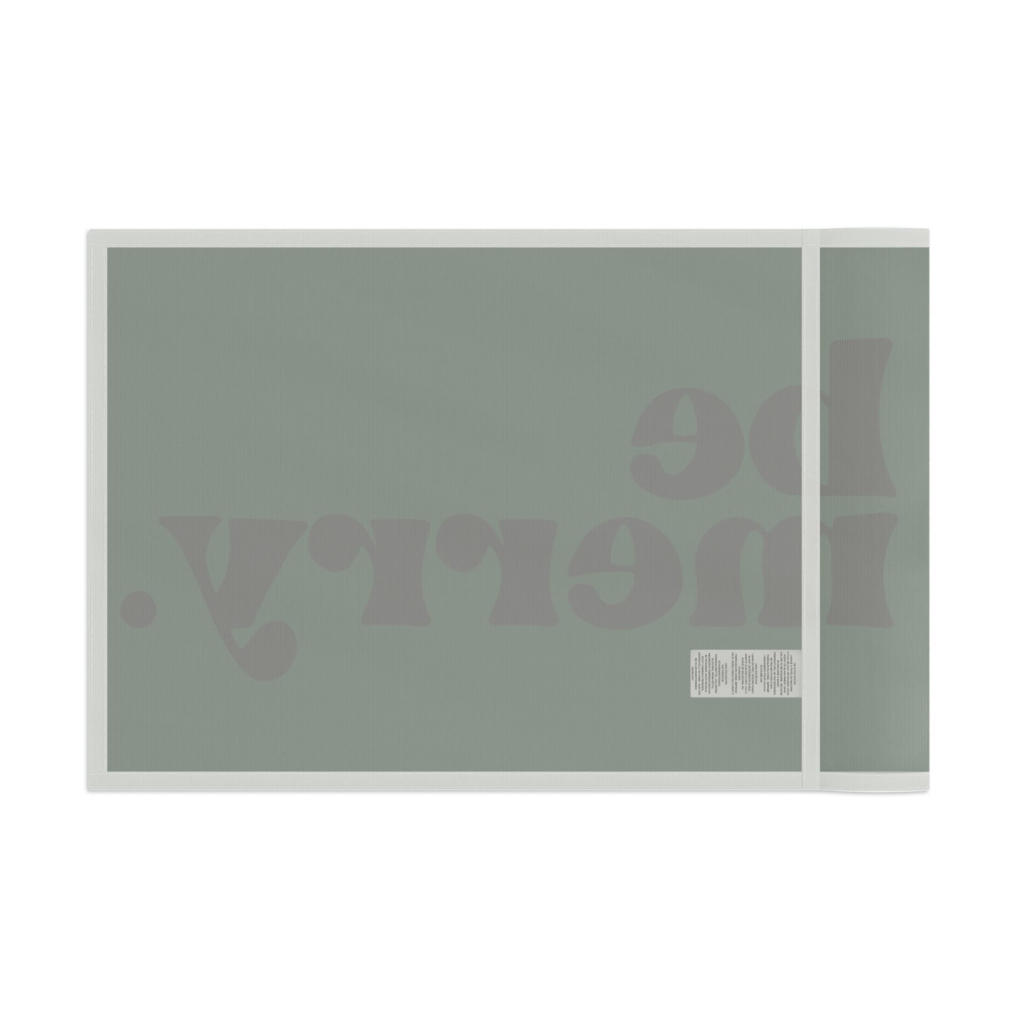 be merry Christmas Holiday Wooden Print Flag - Green