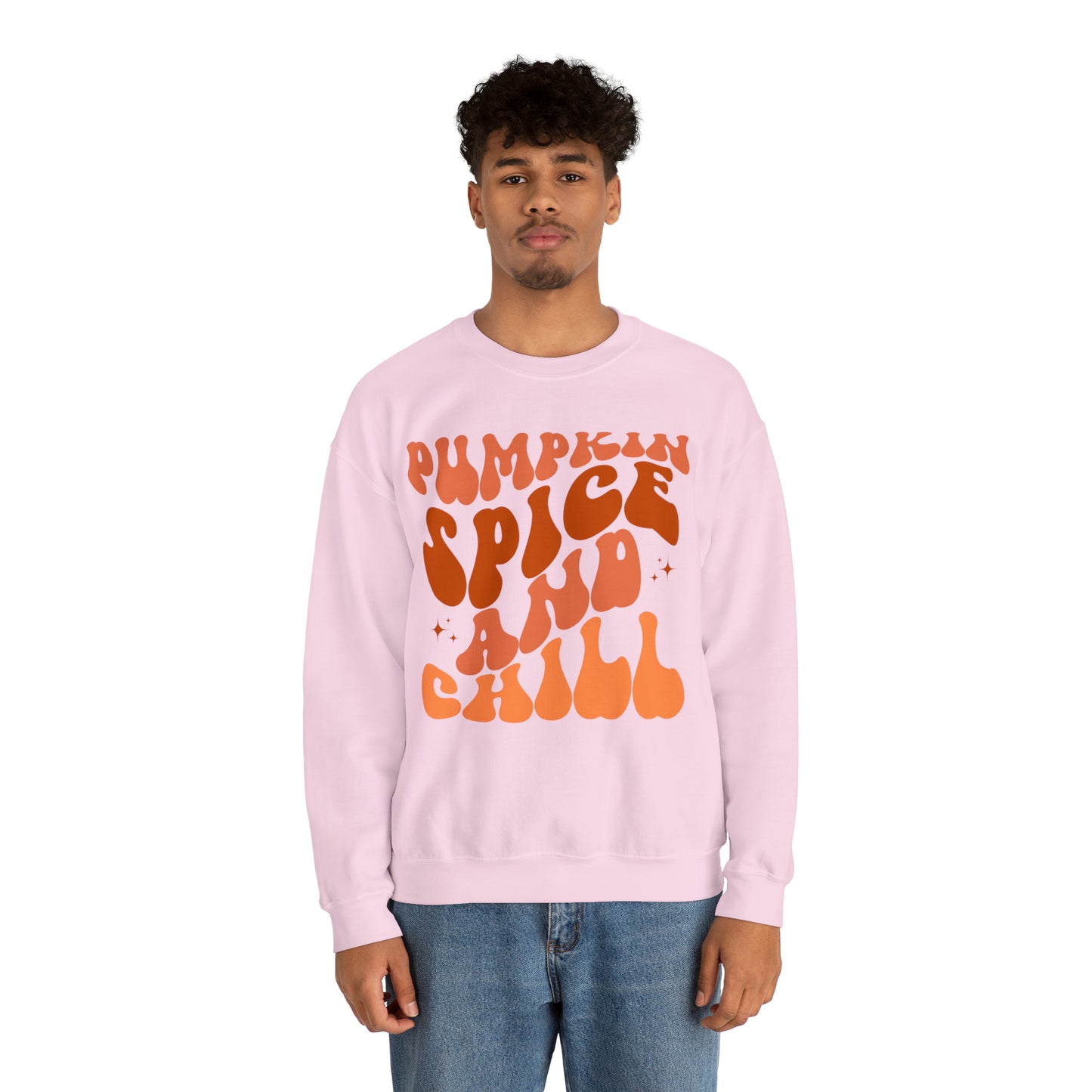 Pumpkin Spice and Chill Heavy Blend™ Crewneck Sweatshirt