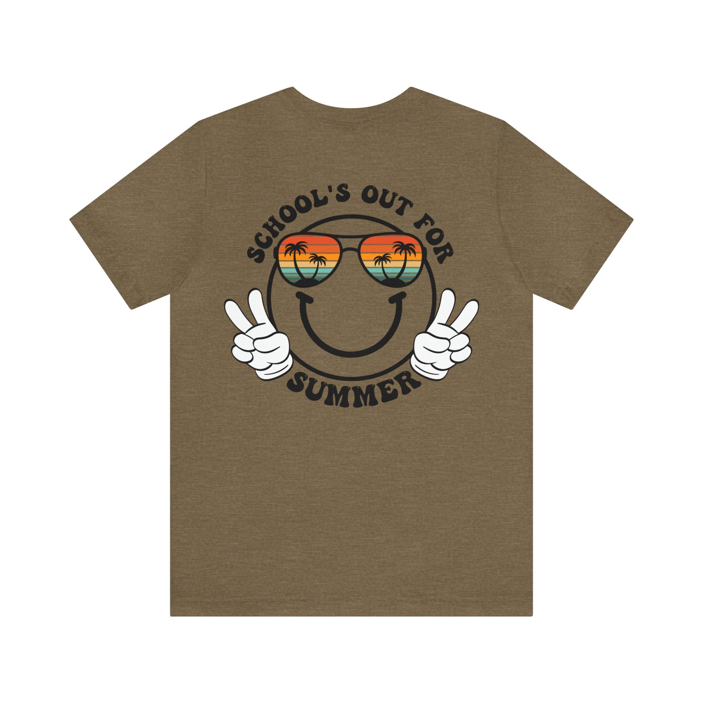 "Schools Out for Summer" (Front and Back Design) Unisex Jersey Short Sleeve Tee