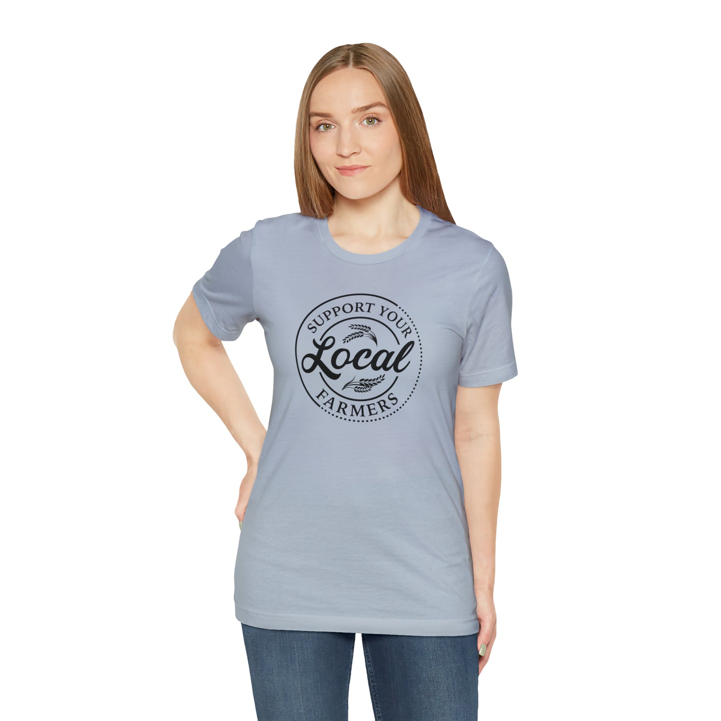 Support Your Local Farmers" Unisex Jersey Short Sleeve Tee
