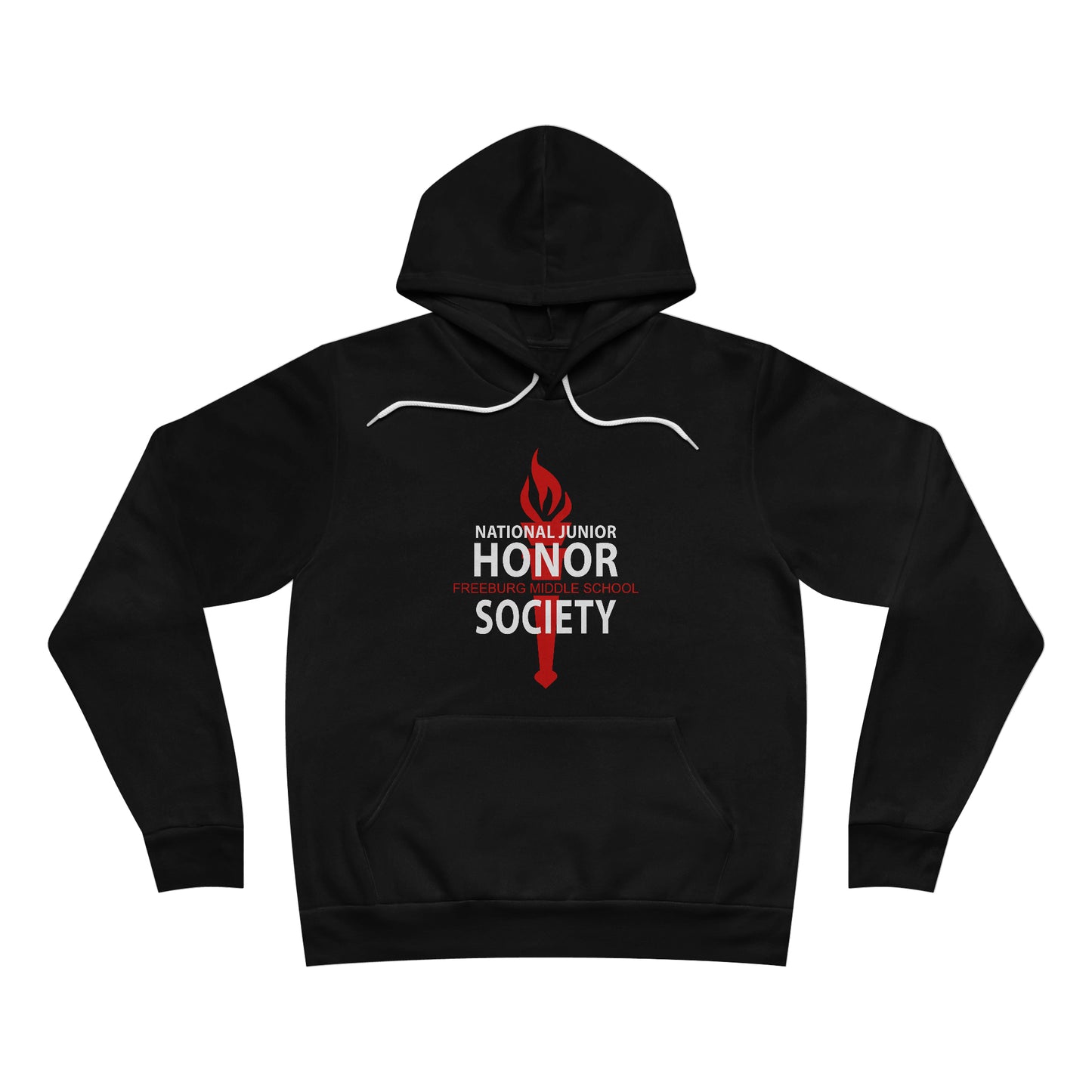 National Junior Honor Society Red and Black Design Unisex Sponge Fleece Pullover Hoodie