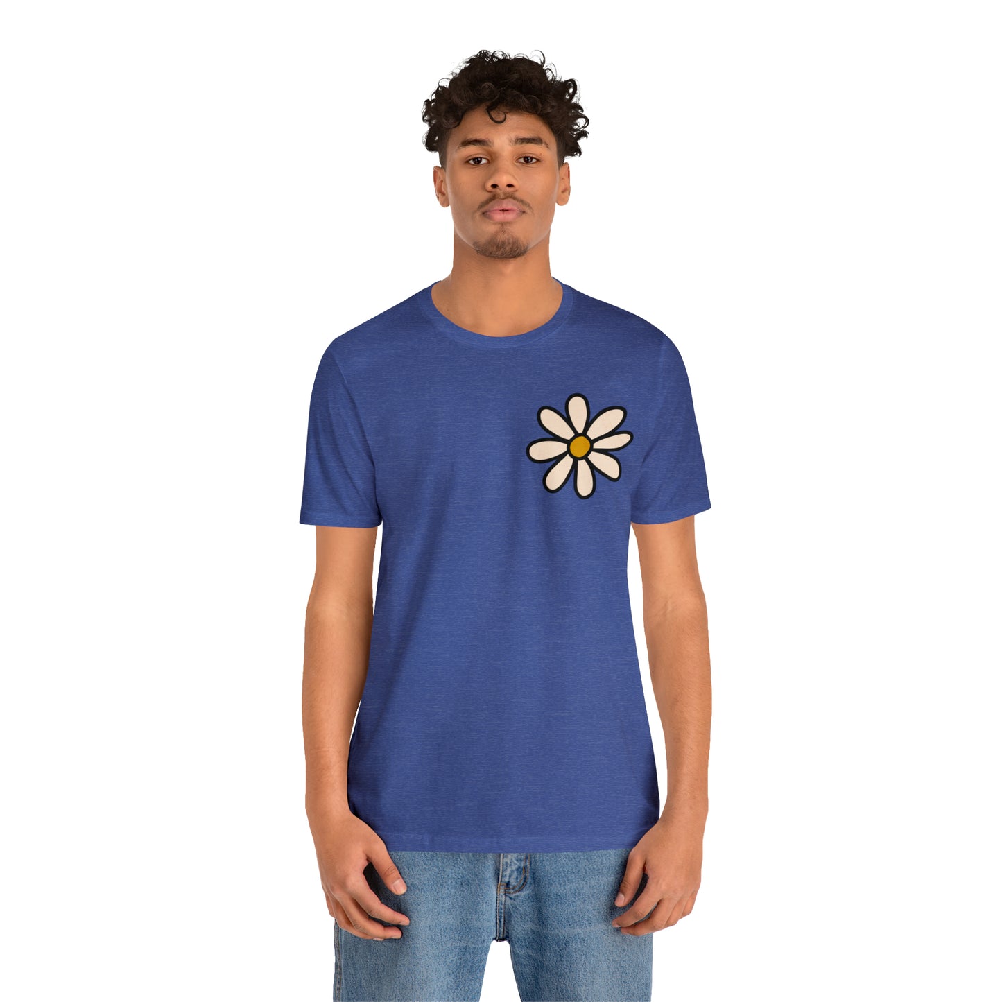 Distressed Daisy Love Like Jesus - Front and Back Design - T-Shirt