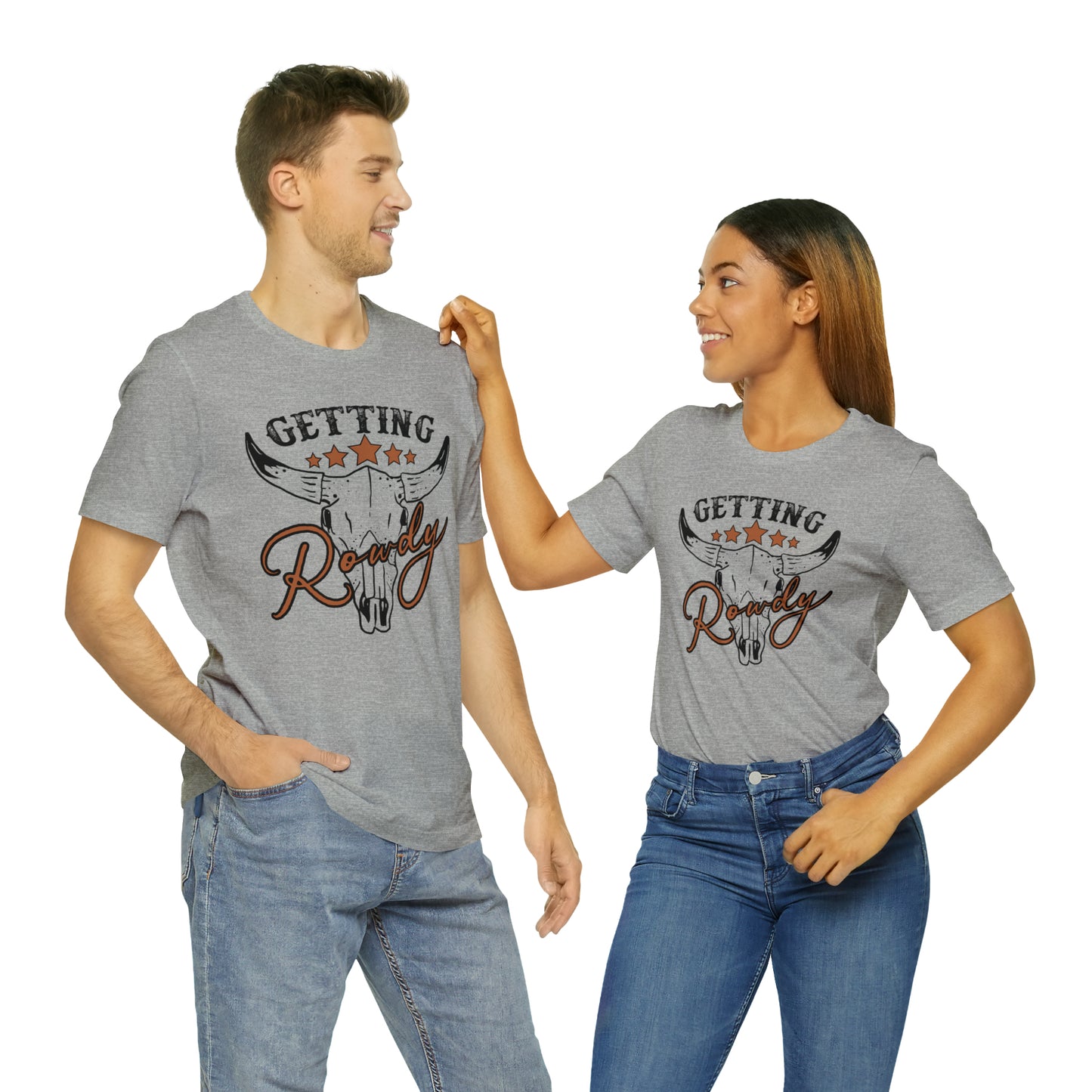 Vintage Getting Rowdy Party/ Bridesmaid/ Groomsman T-Shirt - Black Ink