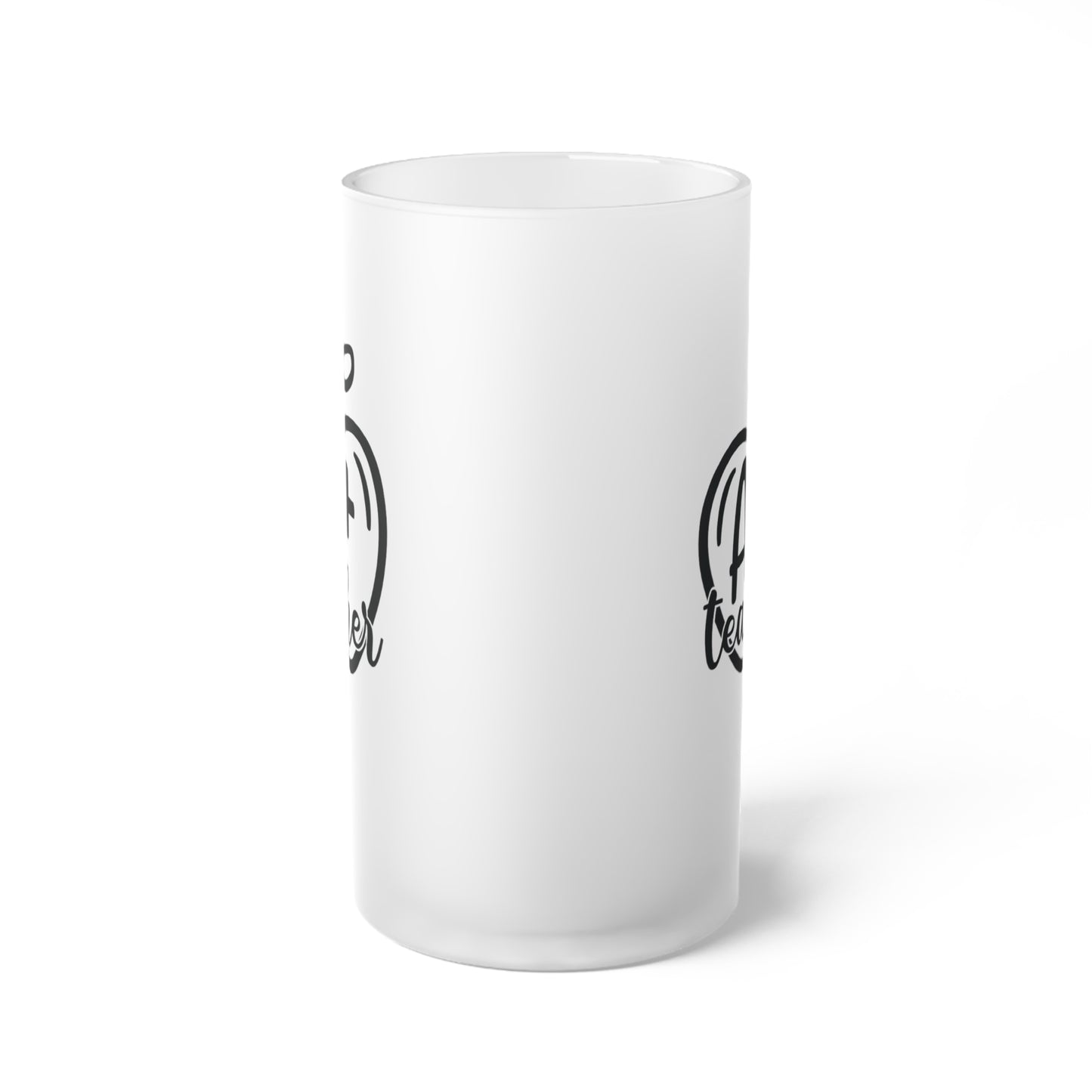 A+ Teacher Frosted Glass Beer Mug