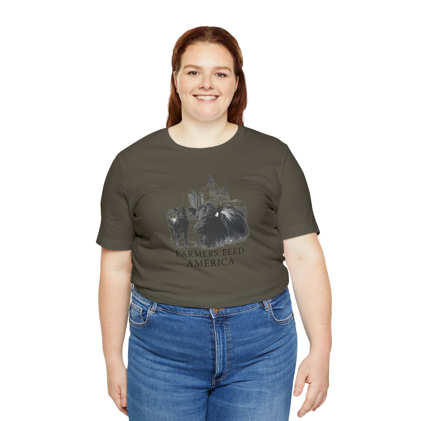 "Farmers Feed America" Unisex Jersey Short Sleeve Tee