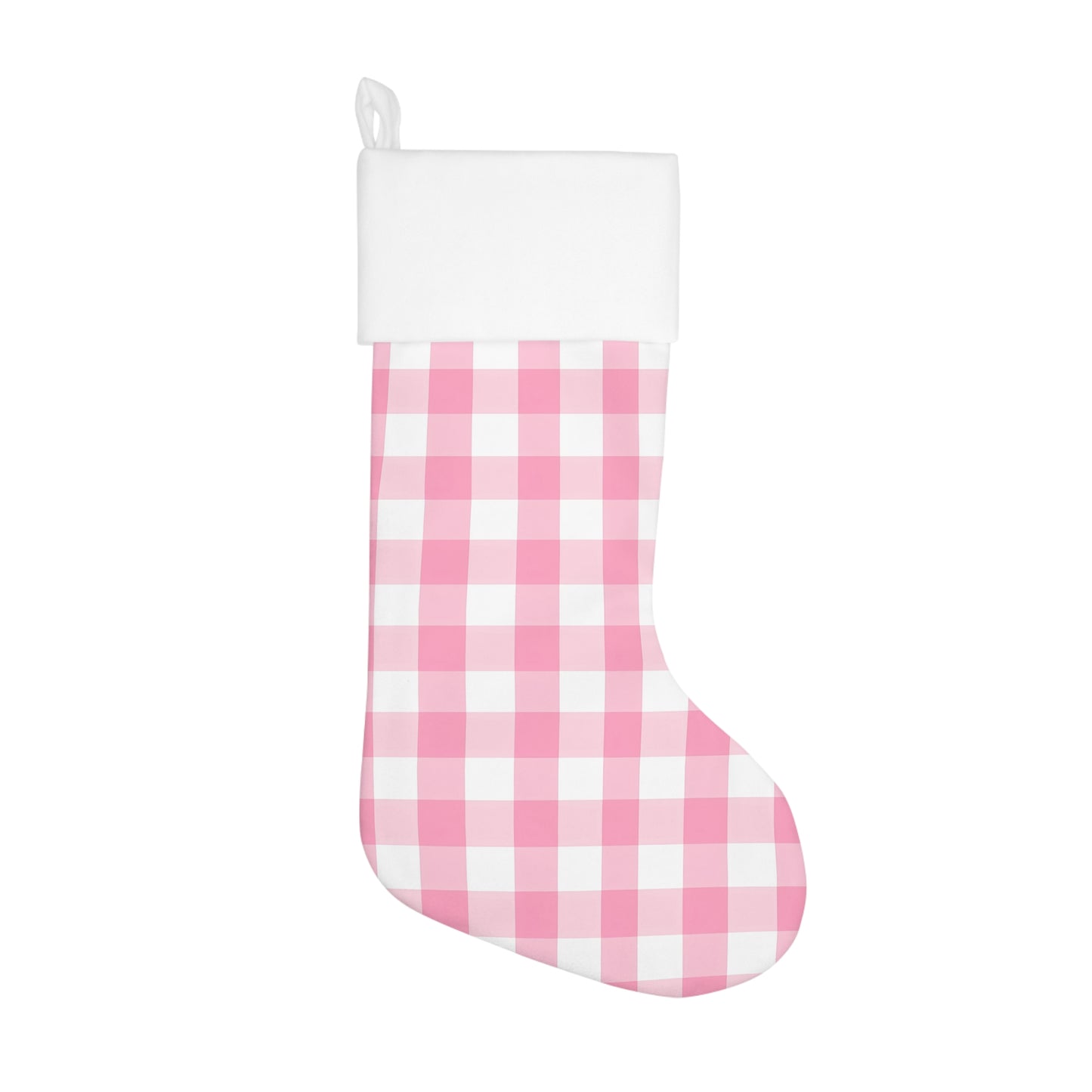 Pink Checkerboard Holiday Stocking