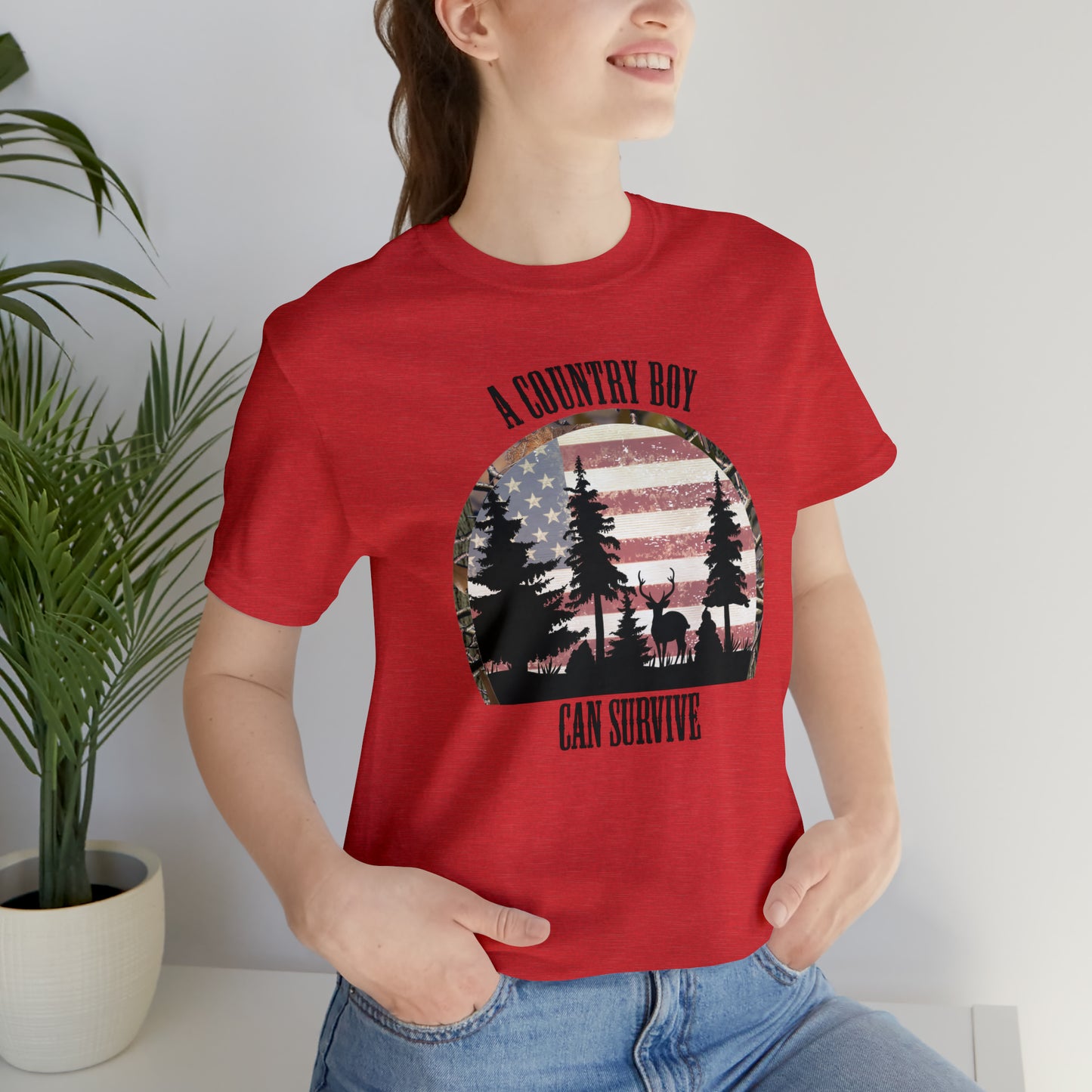 "A Country Boy Can Survive" Unisex Jersey Short Sleeve Tee