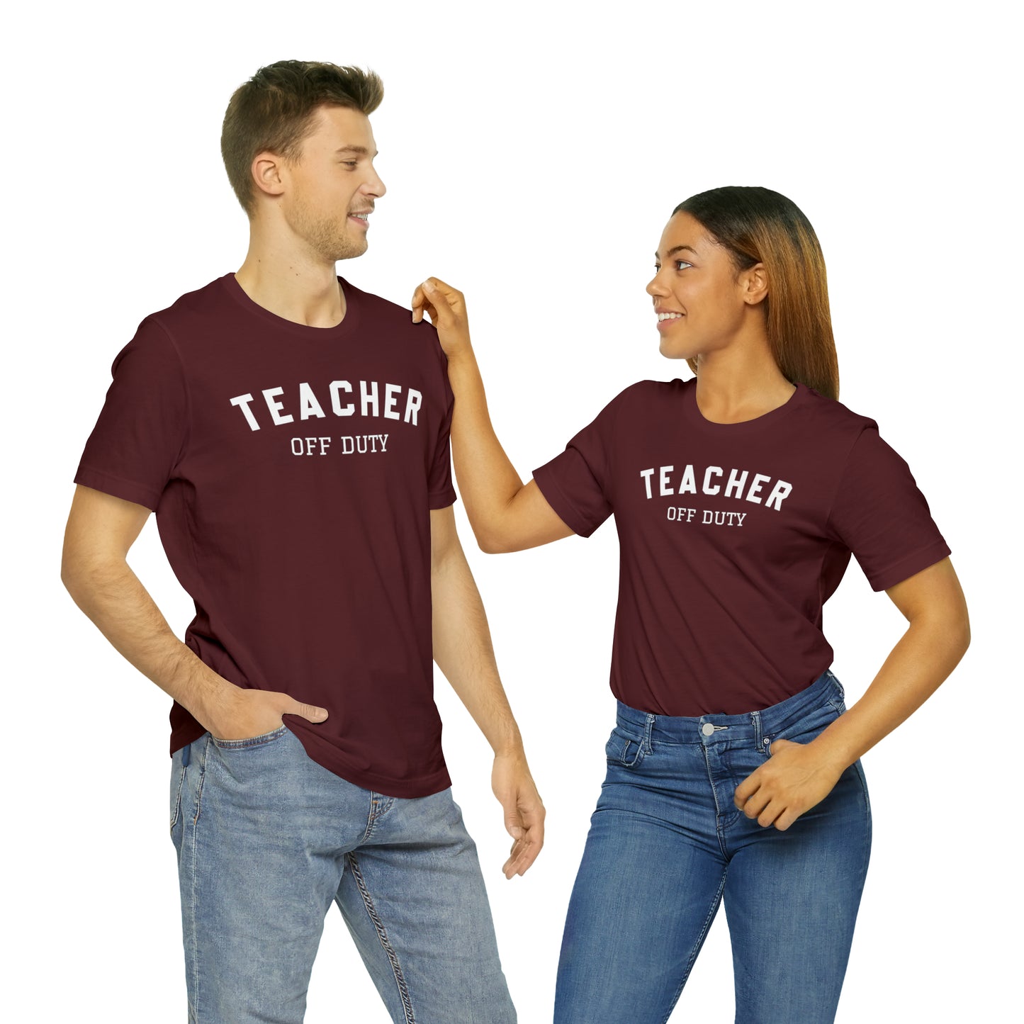 "Teacher Off-Duty" Unisex Jersey Short Sleeve Tee