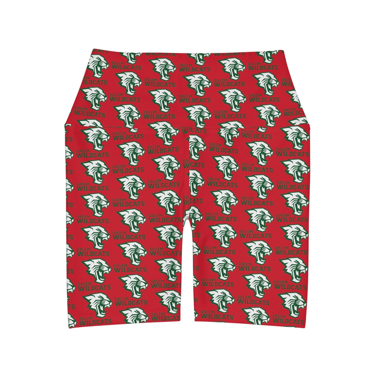 Salem Wildcats High Waisted Yoga Shorts - Red