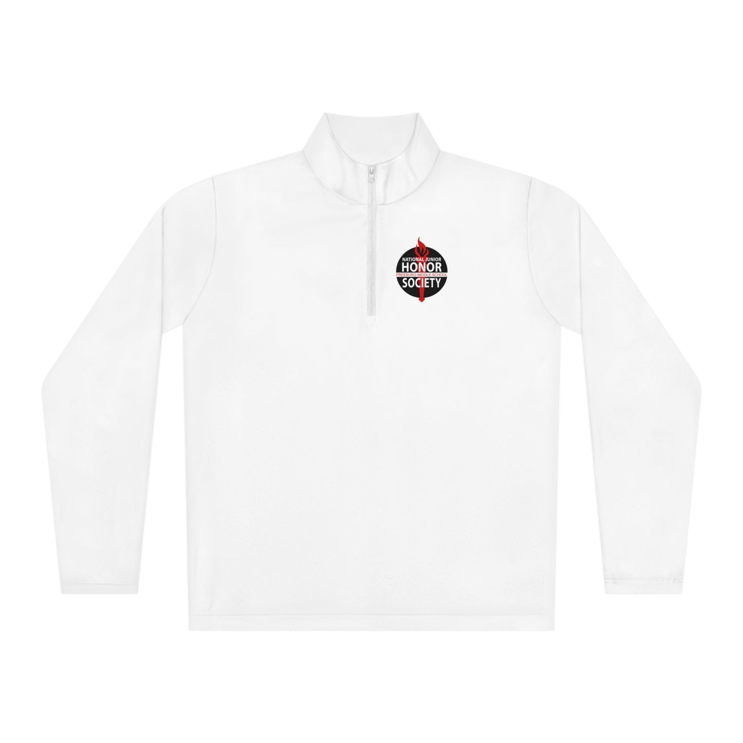Freeburg Middle School NJHS Black and Red Design Unisex Quarter-Zip Pullover