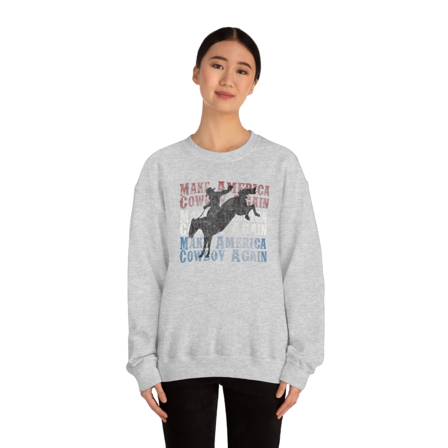 "Make America Cowboy Again" - Unisex Heavy Blend™ Crewneck Sweatshirt