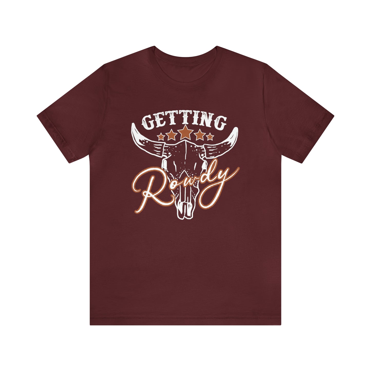 Vintage Getting Rowdy Party/ Bridesmaid/ Groomsman T-Shirt - White Ink