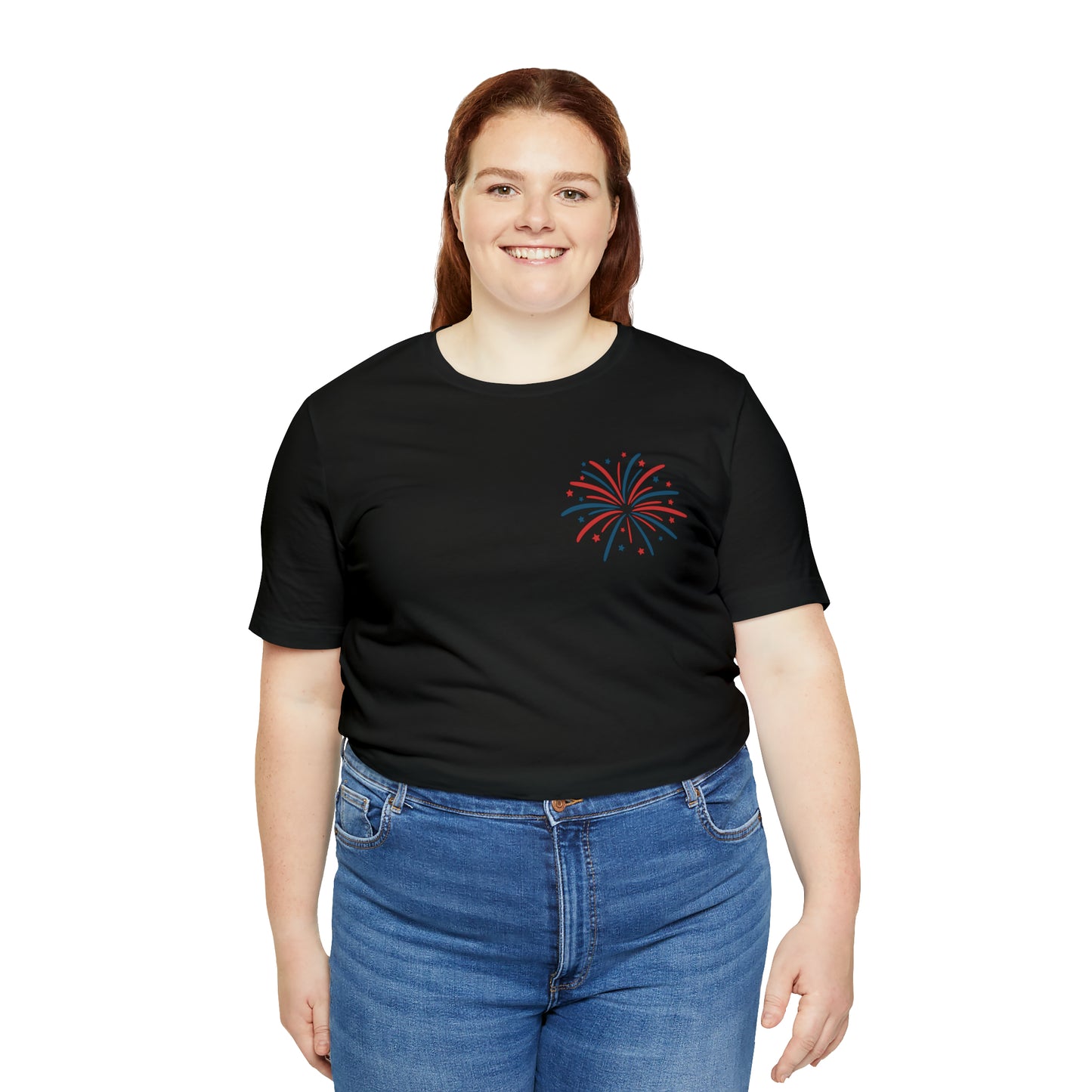 "Land of the Free Because of the Brave" Unisex Jersey Short Sleeve Tee (Front and Back Design)