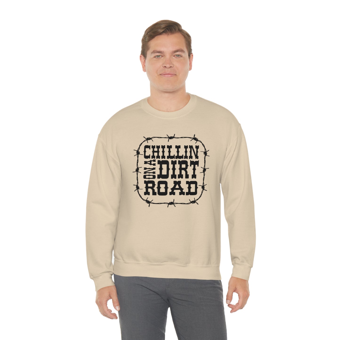 "Chillin' on a Dirt Road" - Unisex Heavy Blend™ Crewneck Sweatshirt