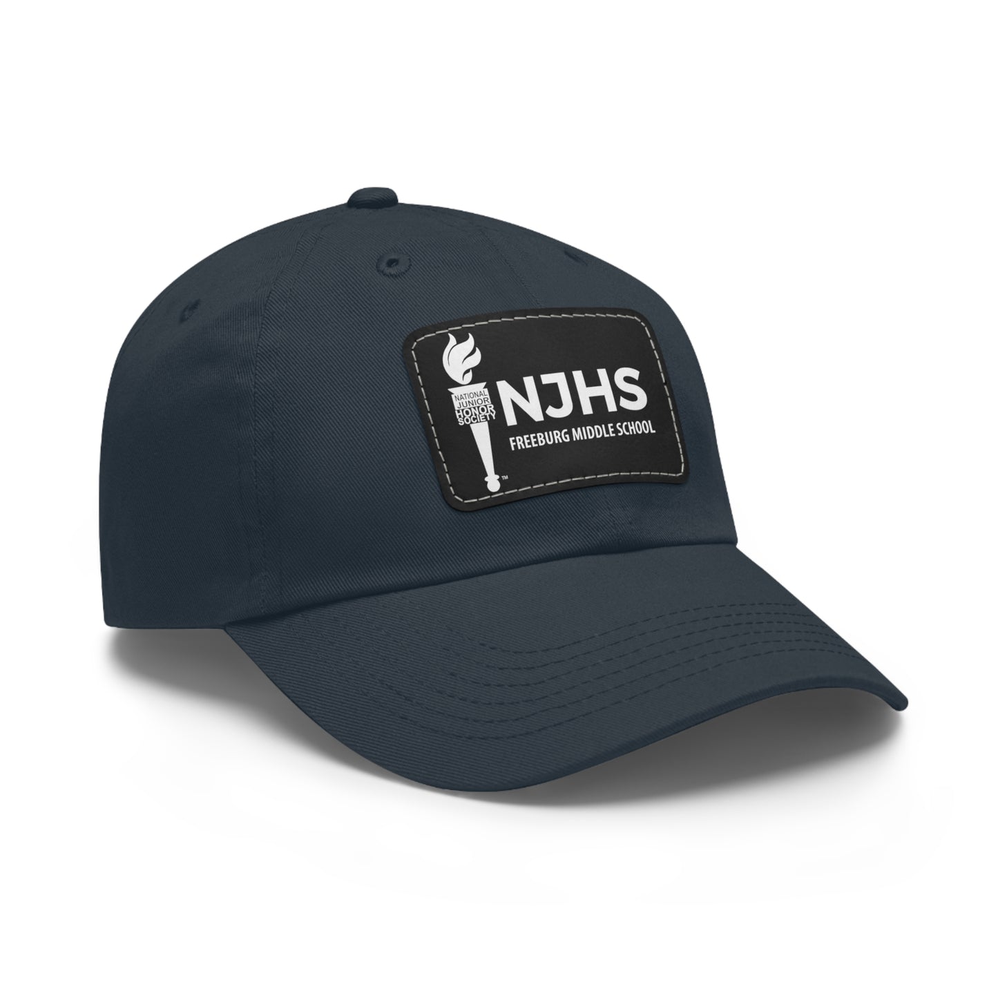 Freeburg Middle School White Torch Hat with Leather Patch