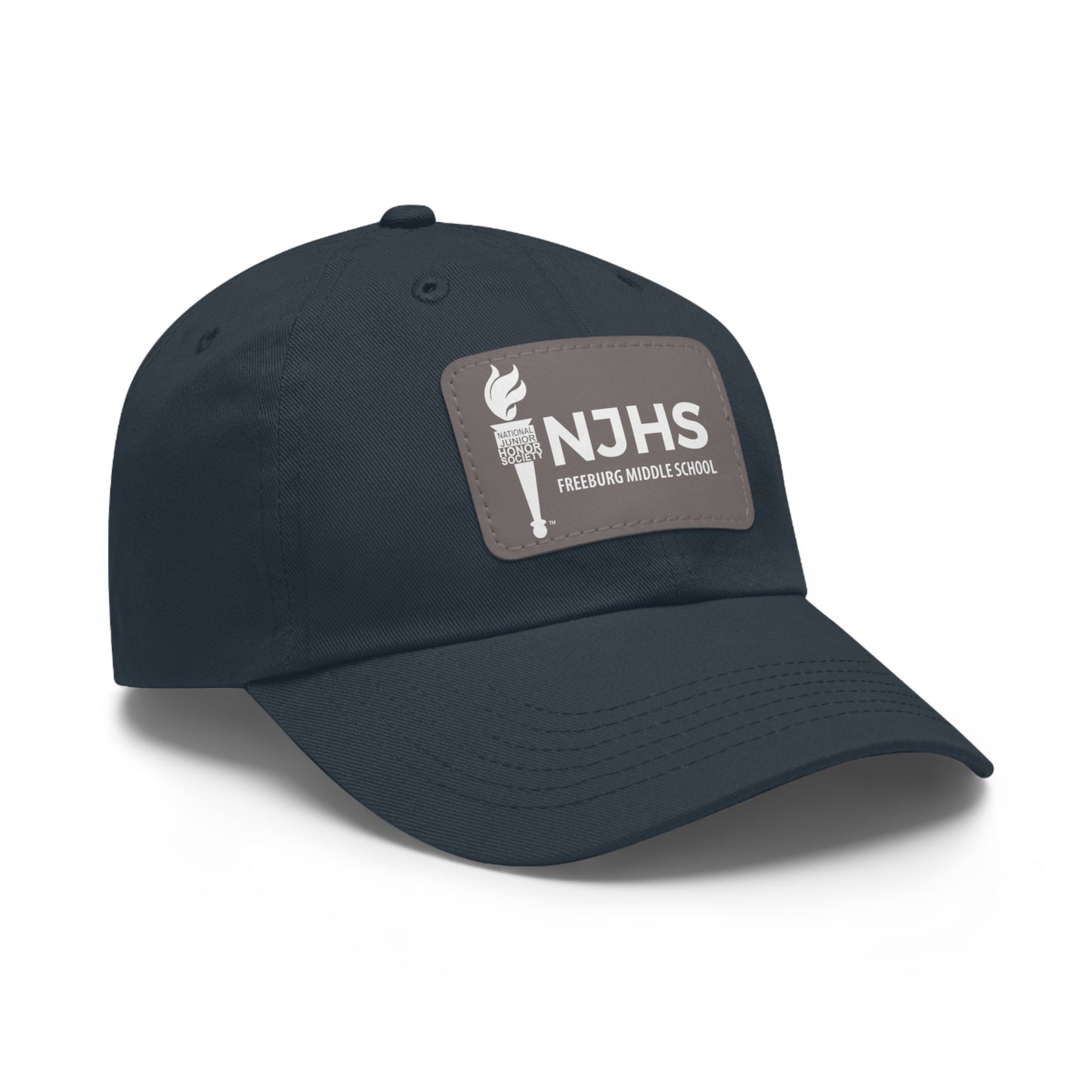 Freeburg Middle School White Torch Hat with Leather Patch