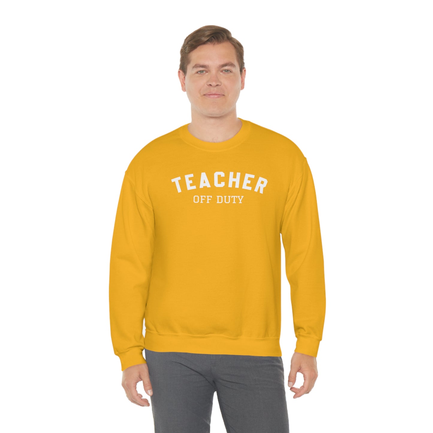 "Teacher Off-Duty" - Unisex Heavy Blend™ Crewneck Sweatshirt