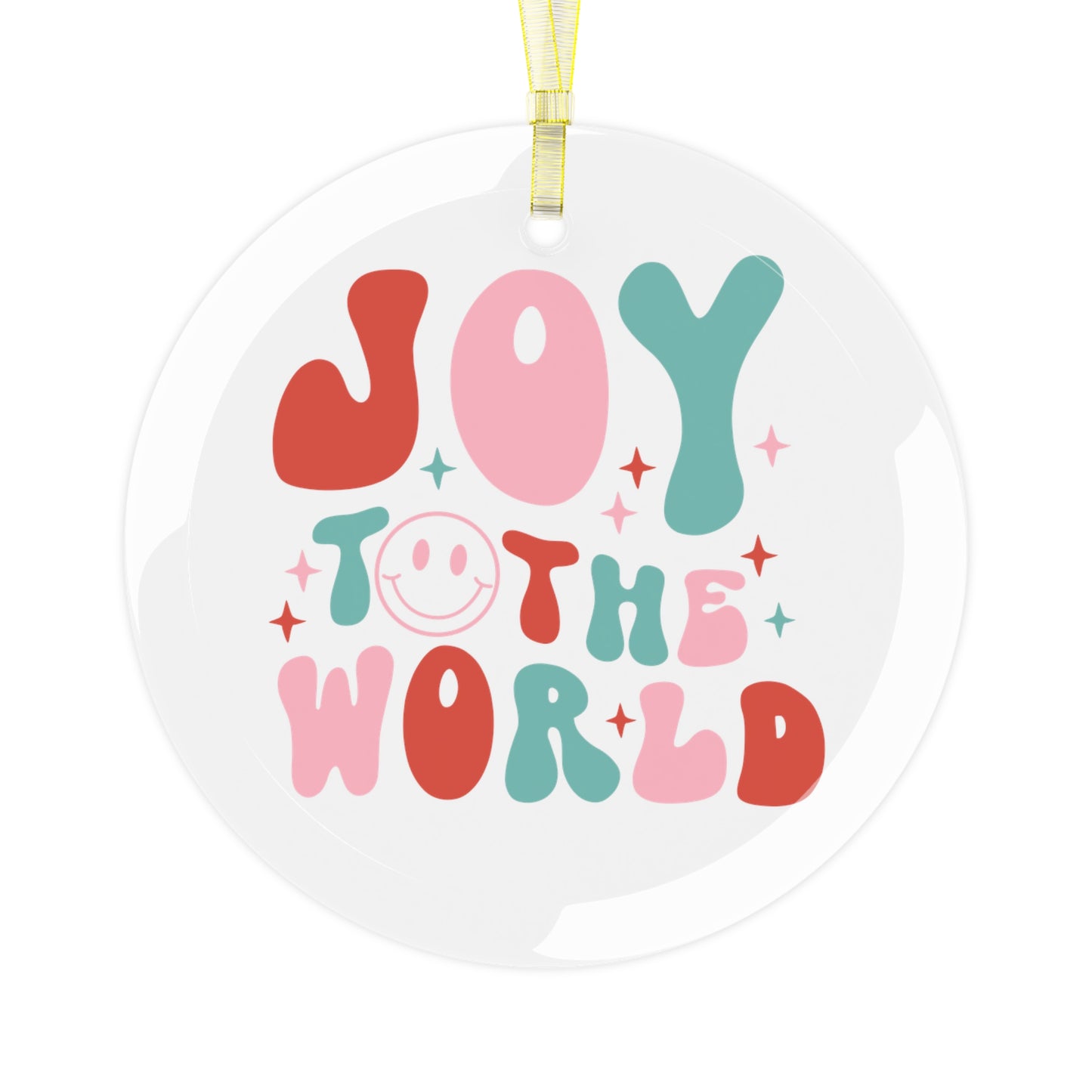 Joy to the World Glass Ornament