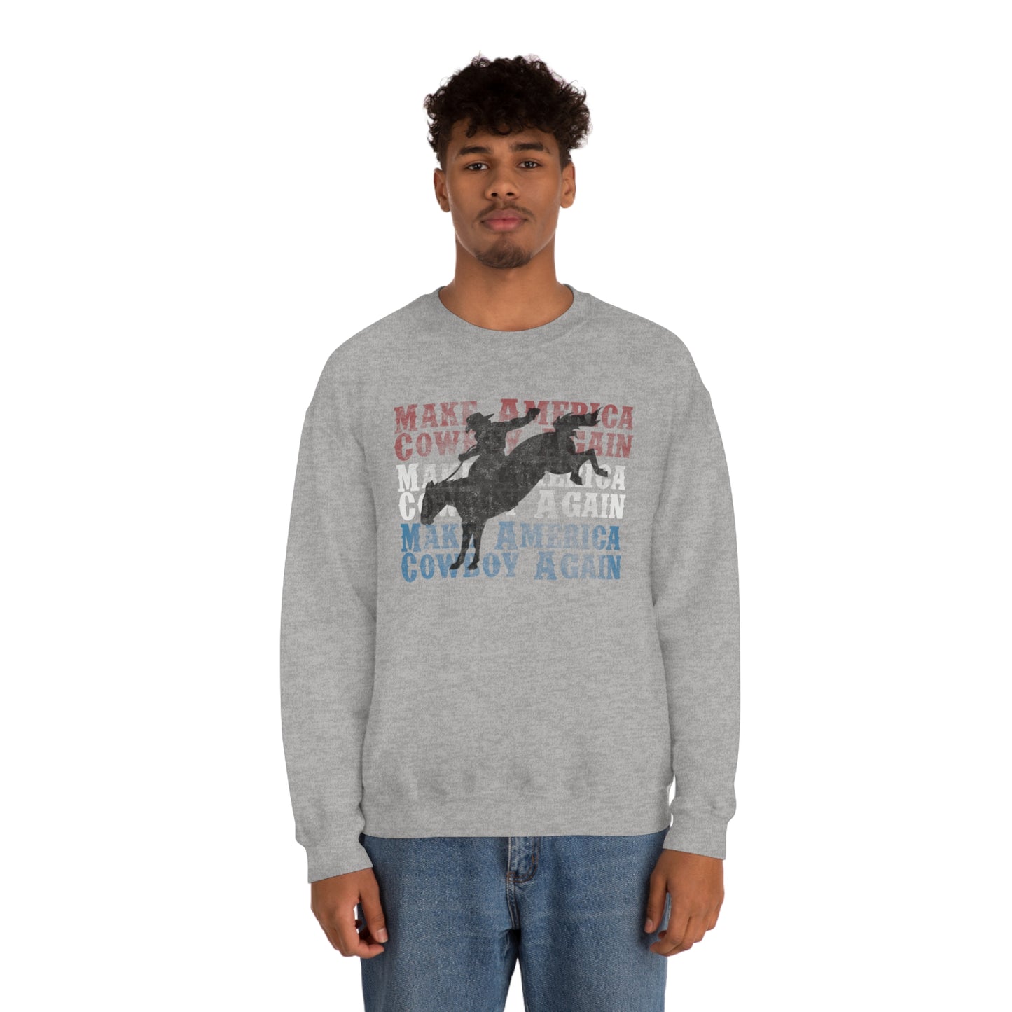 "Make America Cowboy Again" - Unisex Heavy Blend™ Crewneck Sweatshirt