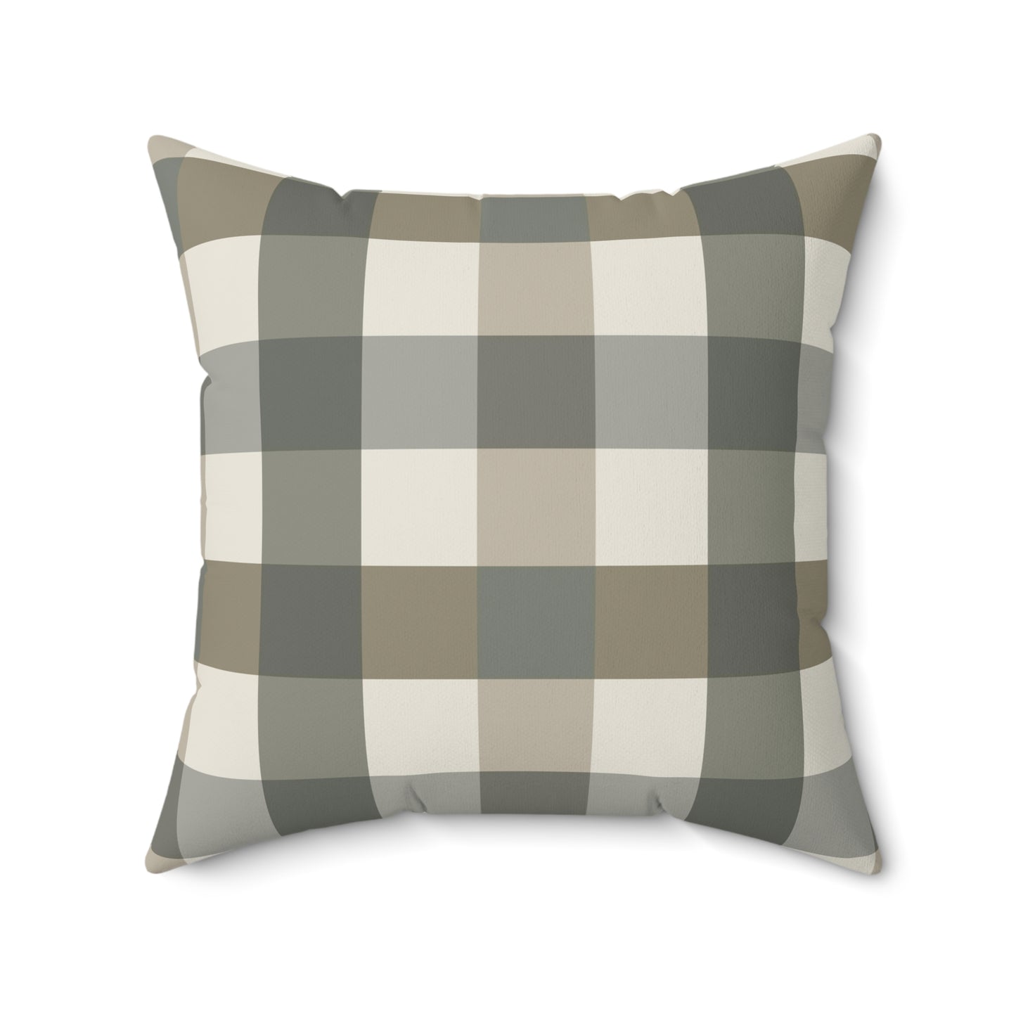 Plaid Green Fall/ Halloween Spun Polyester Square Pillow