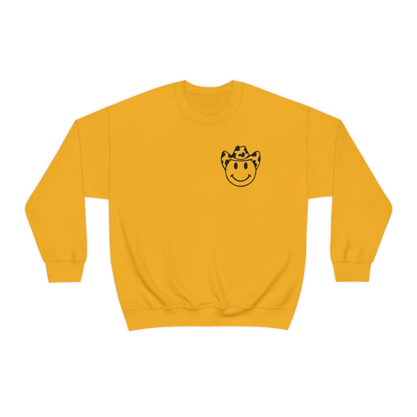 "Smiley Face HOWDY" (Front and Back Design) - Unisex Heavy Blend™ Crewneck Sweatshirt