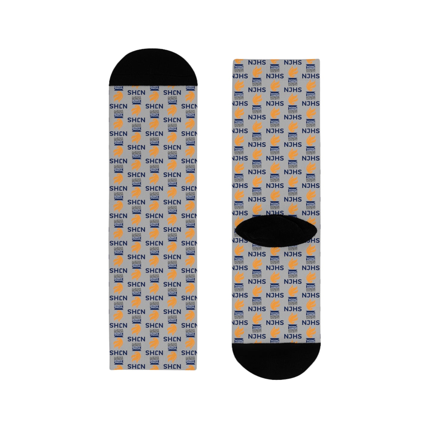 NJHS Torch Logo Sublimation Crew Socks (EU) - Gray
