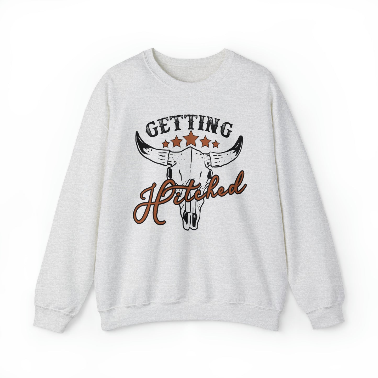 Vintage Getting Hitched Bride Unisex Heavy Blend™ Crewneck Sweatshirt