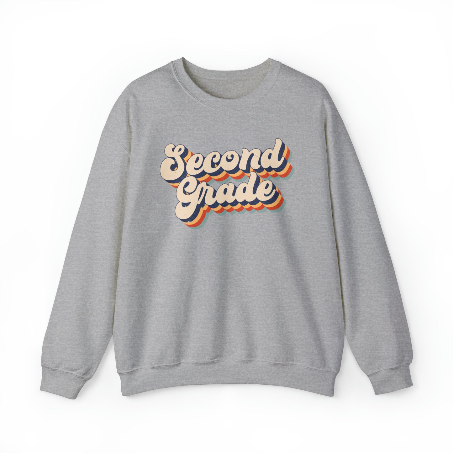 Retro Second Grade Unisex Heavy Blend™ Crewneck Sweatshirt