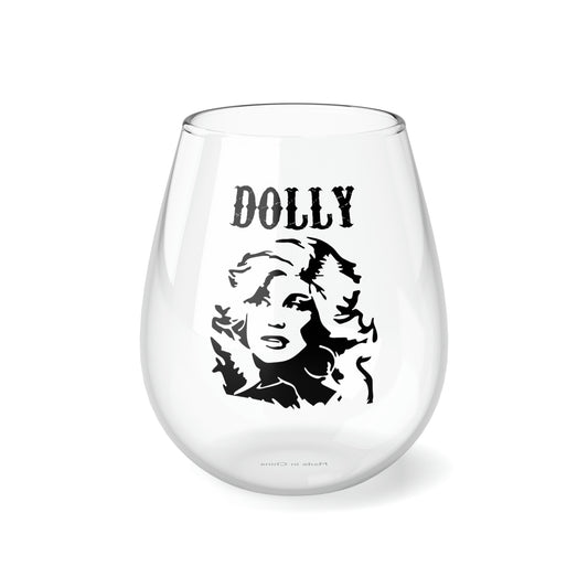 Dolly Portrait Stemless Wine/ Glass, 11.75oz