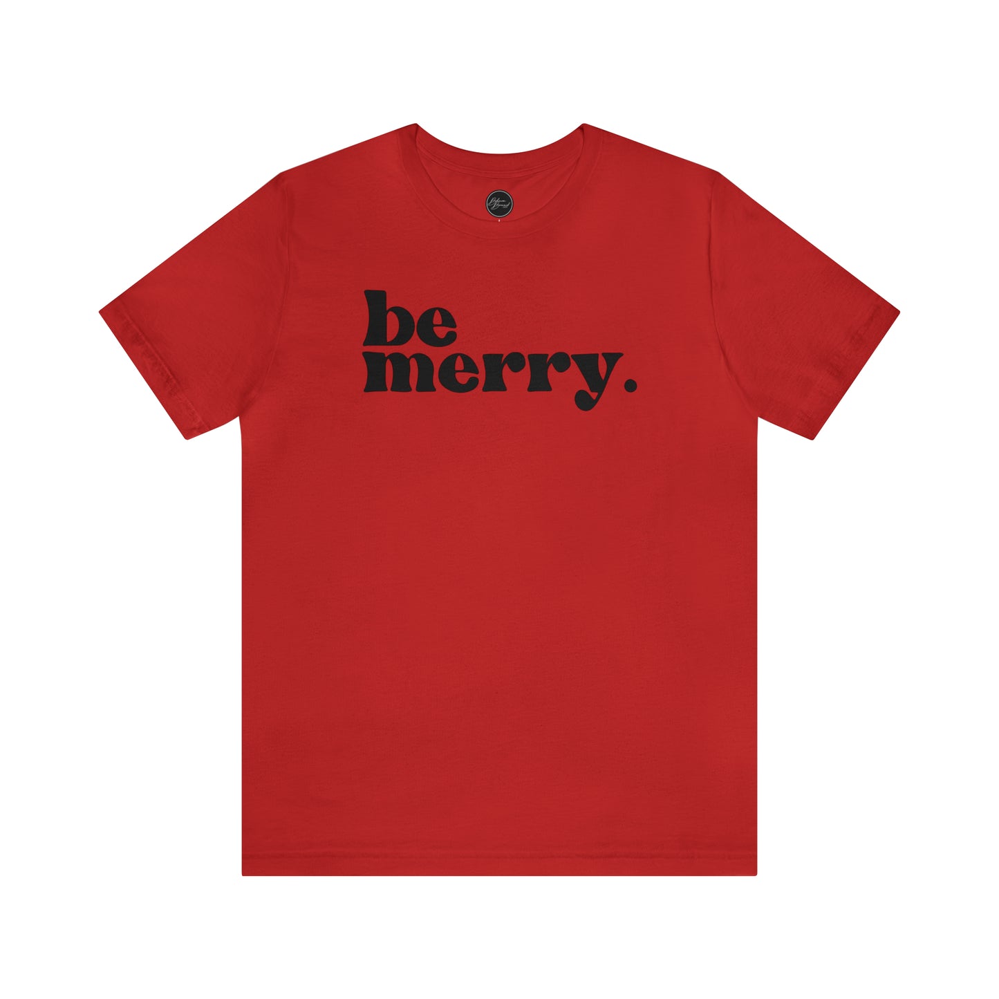 Be Merry Christmas/ Holiday Bella Jersey Short Sleeve Tee (Unisex)