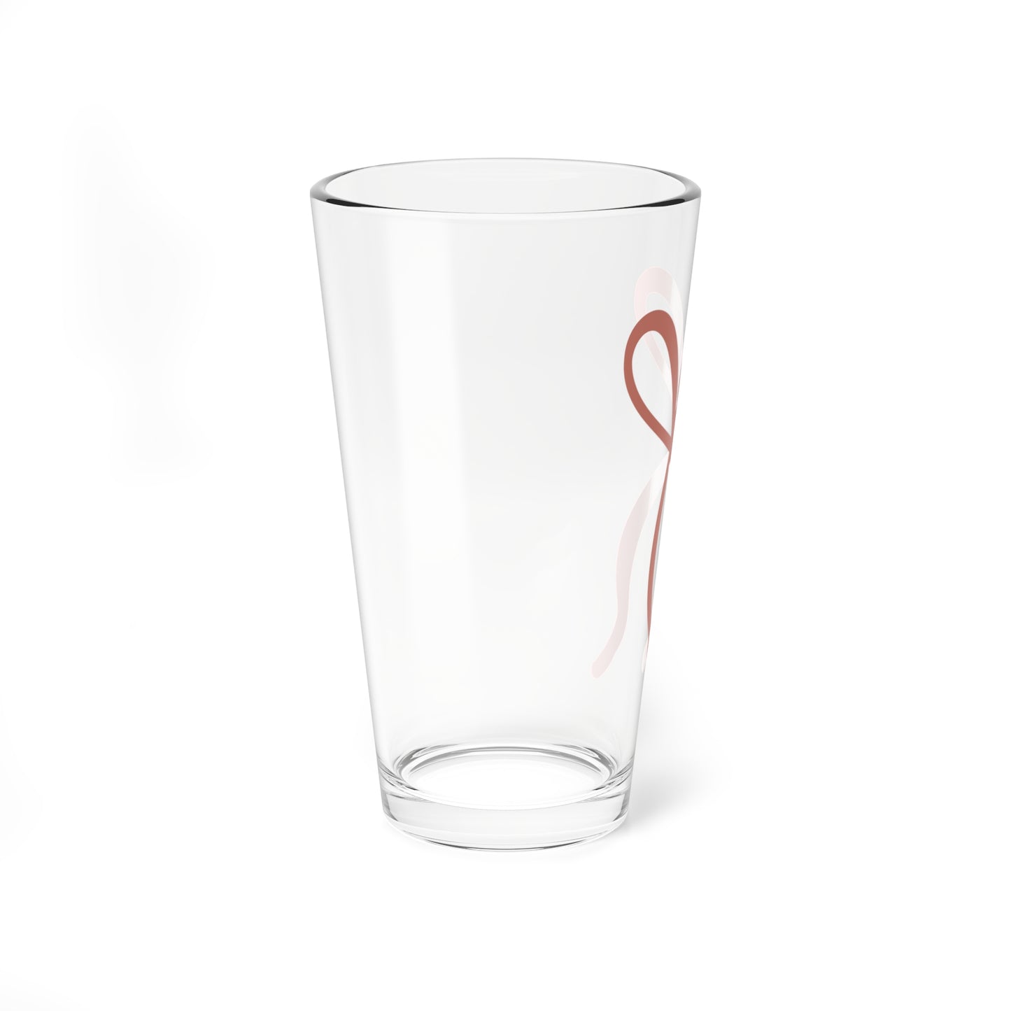 Boho Bow Christmas Holiday Mixing Glass, 16oz