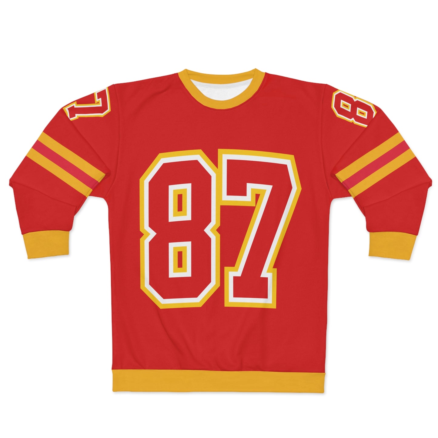 Swift Football Yellow Cuff/ Red Numbers Sweatshirt -Red/Red