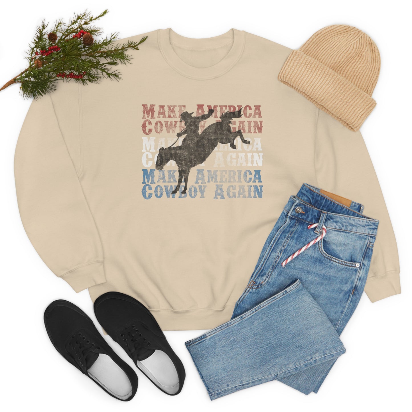 "Make America Cowboy Again" - Unisex Heavy Blend™ Crewneck Sweatshirt