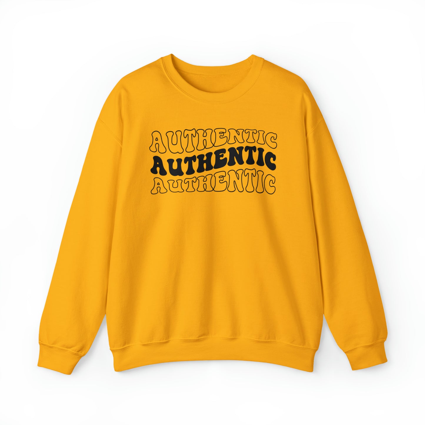 "Authentic" Black Logo Unisex Heavy Blend™ Crewneck Sweatshirt