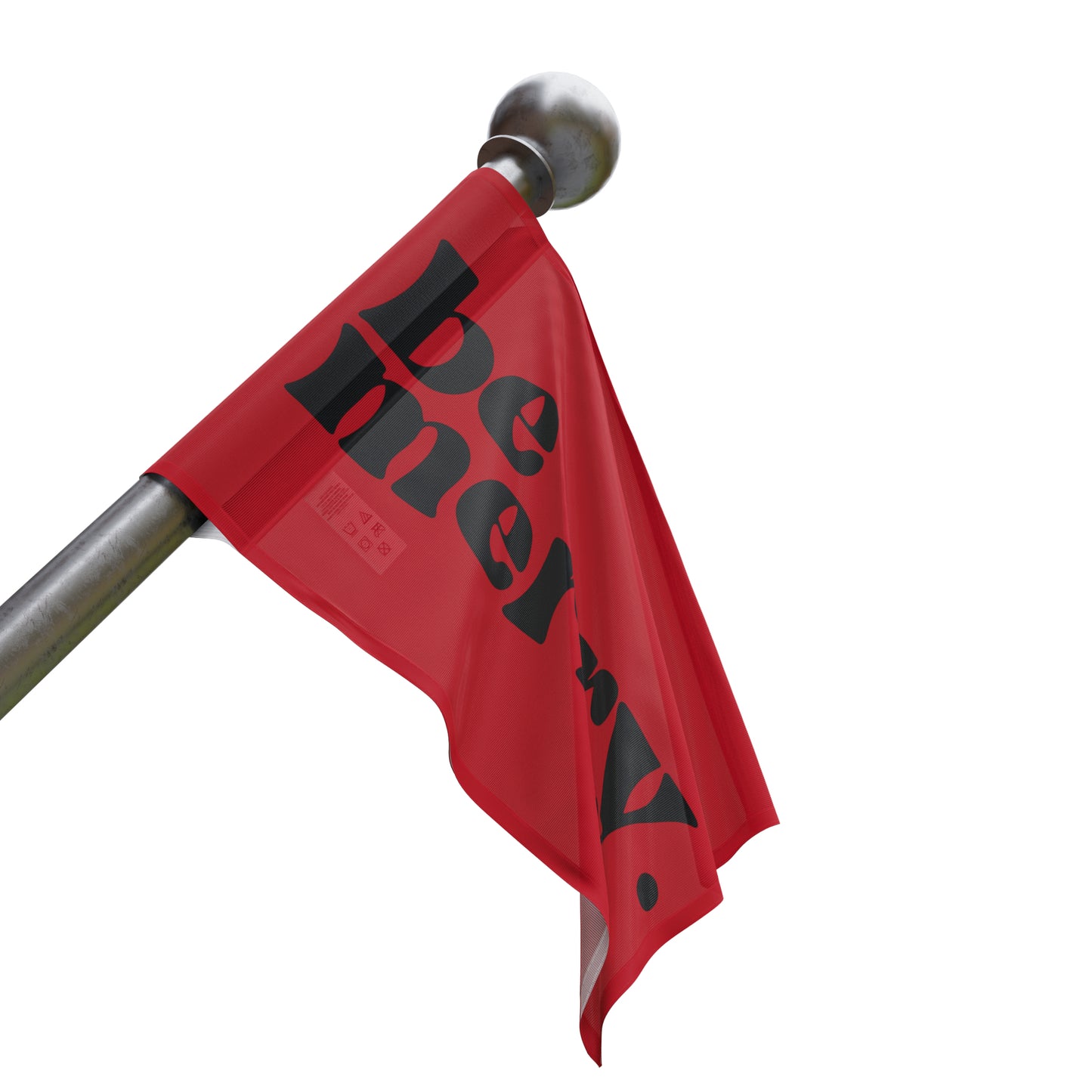 be merry Christmas Holiday Wooden Print Flag - Red