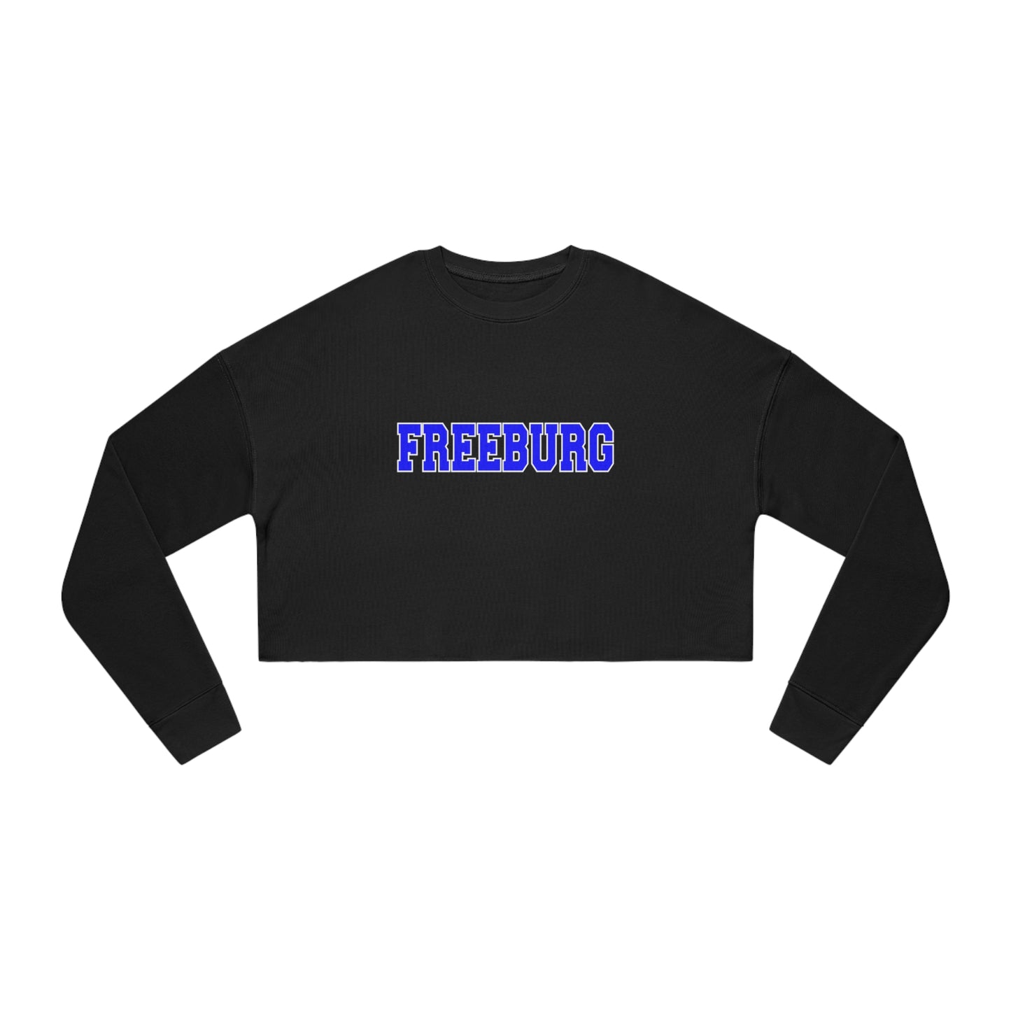 Freeburg Midgets University Print Women's Cropped Sweatshirt - Black