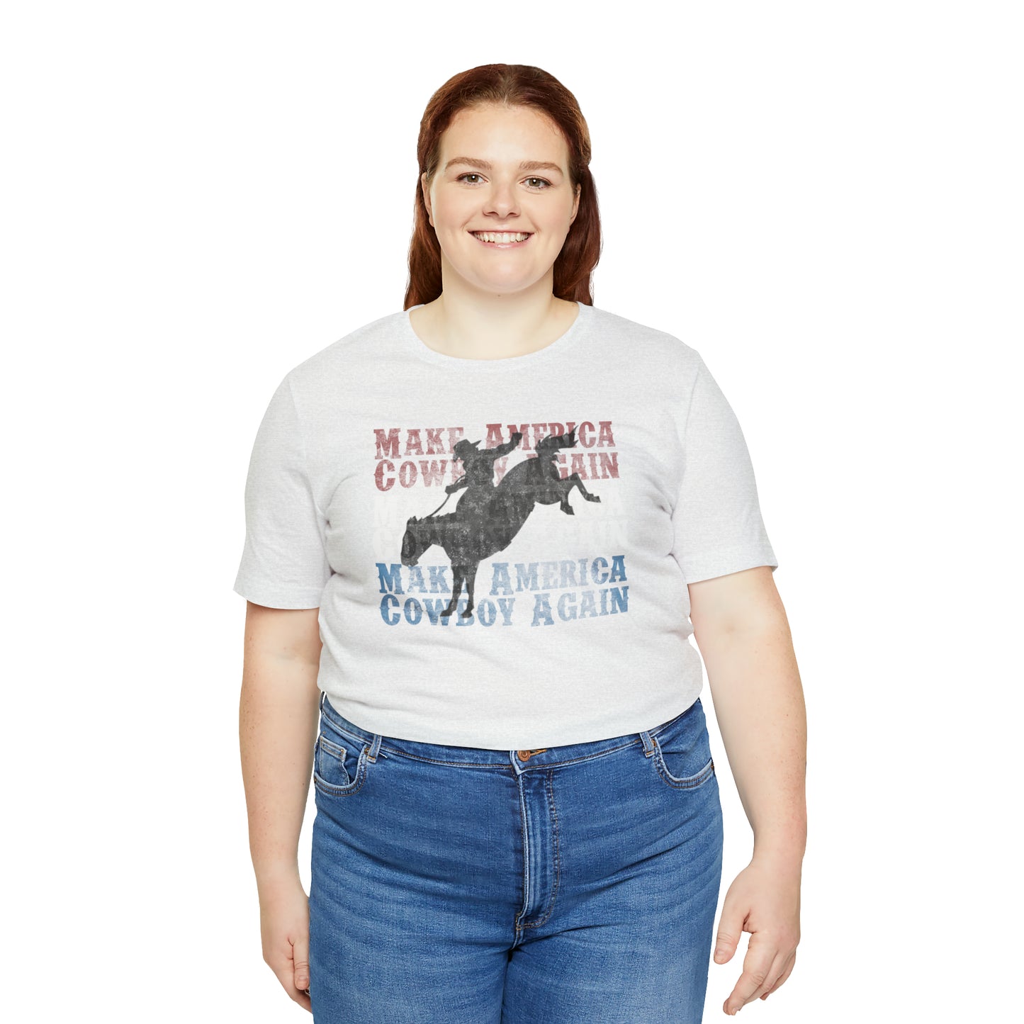 "Make America Cowboy Again" Unisex Jersey Short Sleeve Tee