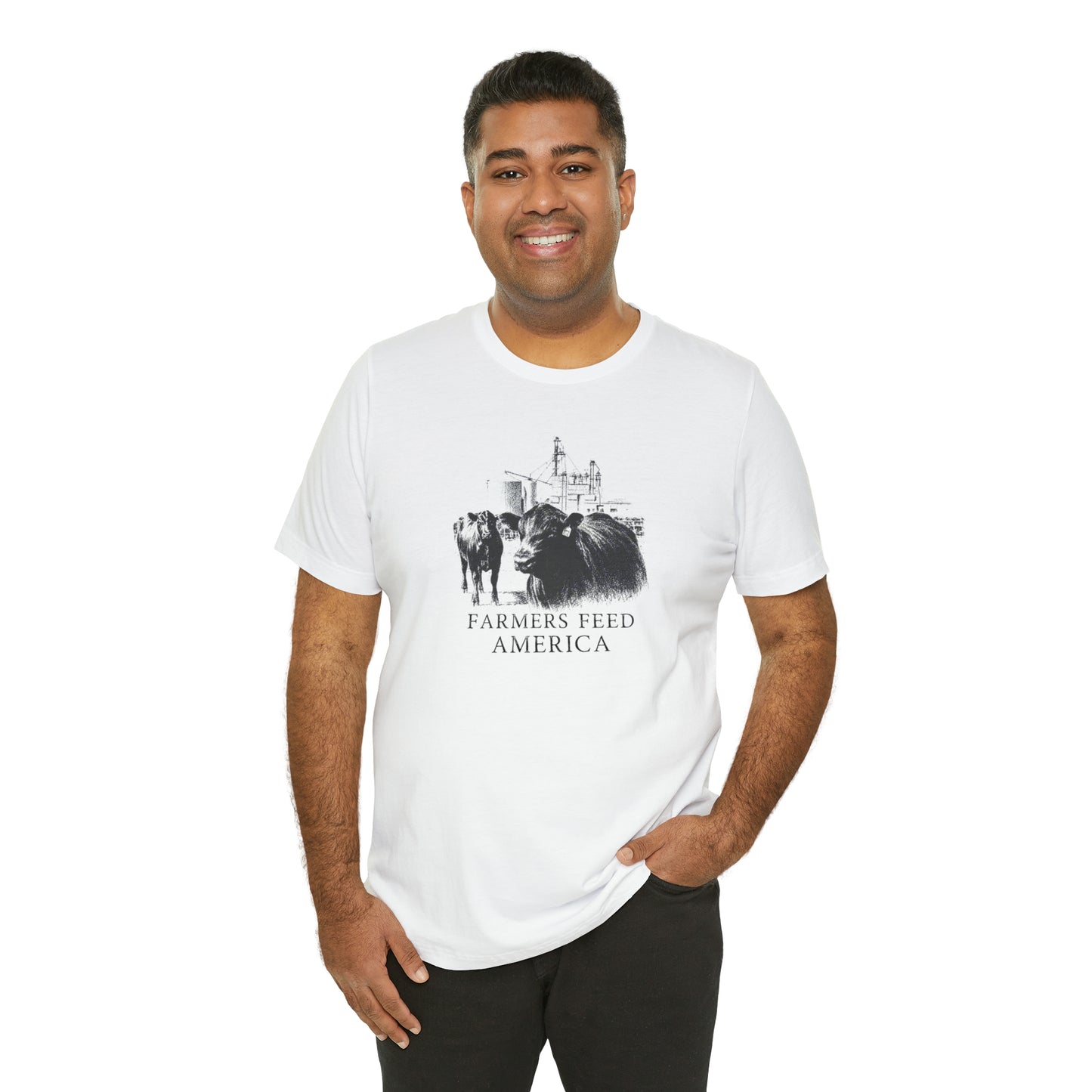 "Farmers Feed America" Unisex Jersey Short Sleeve Tee