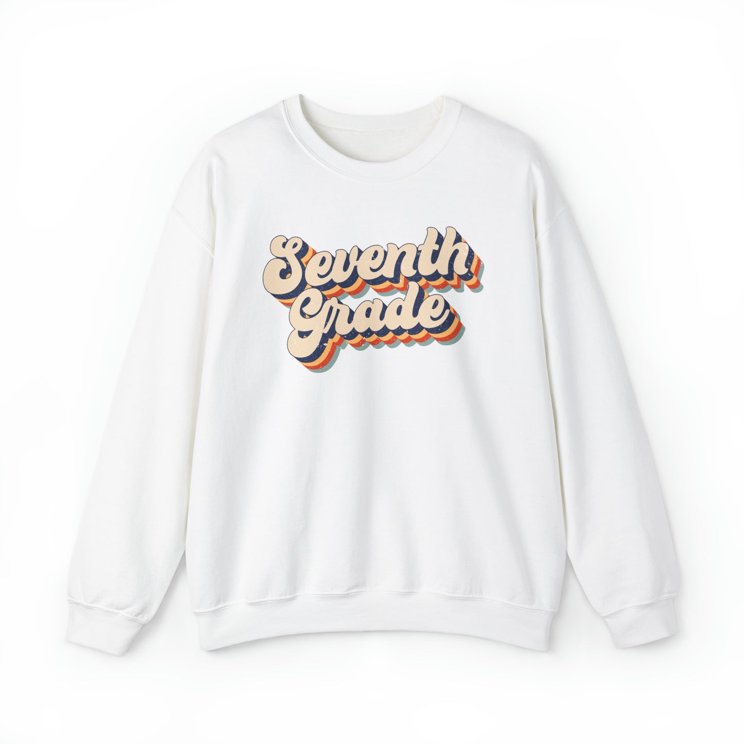 Retro Seventh Grade Unisex Heavy Blend™ Crewneck Sweatshirt