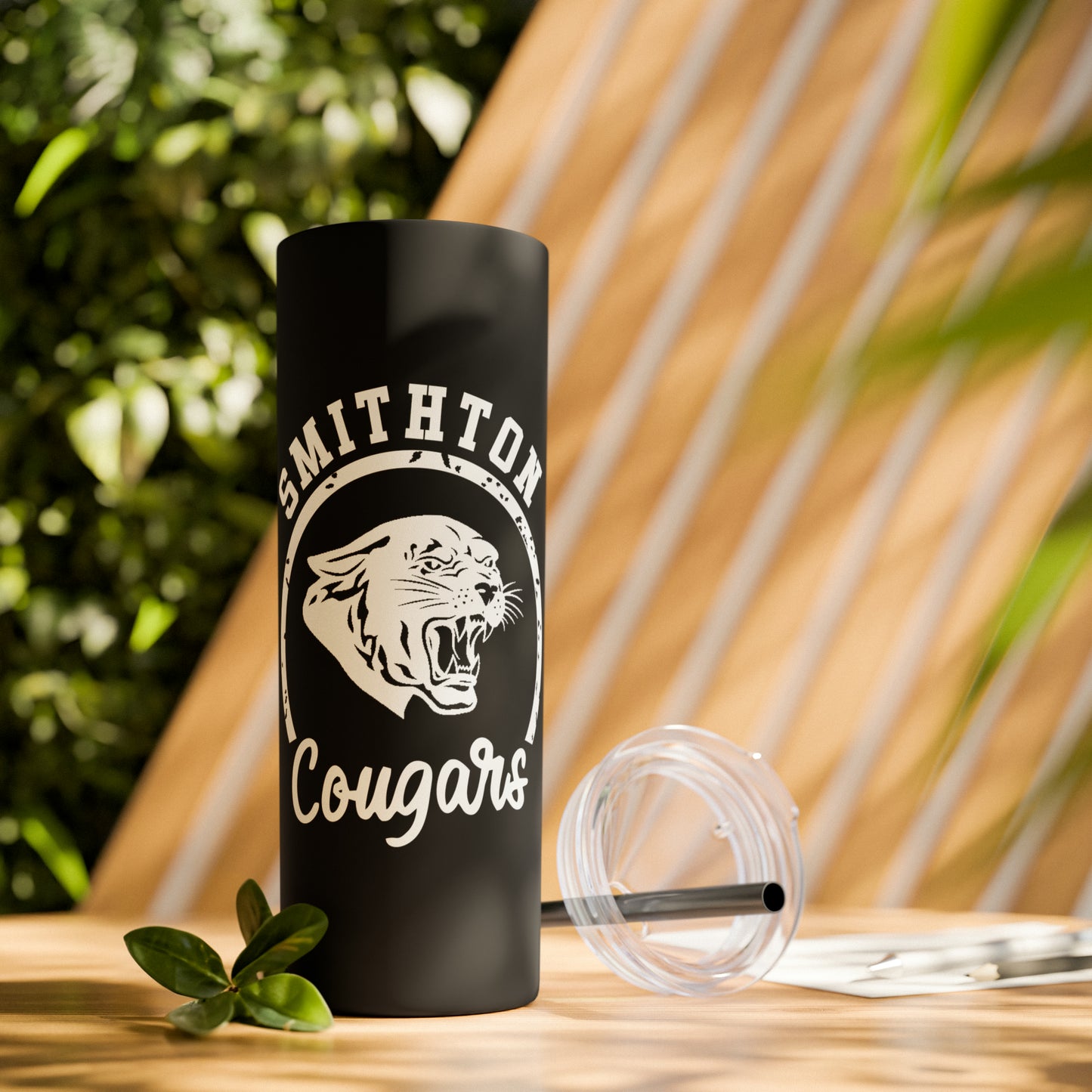 Smithton Cougars Skinny Tumbler with Straw, 20oz
