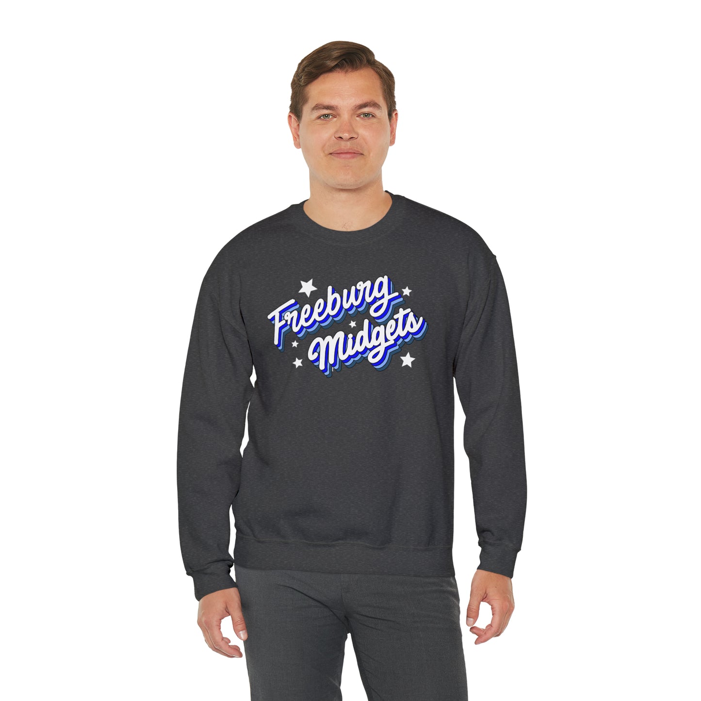 Retro Freeburg Midgets Unisex Heavy Blend™ Crewneck Sweatshirt