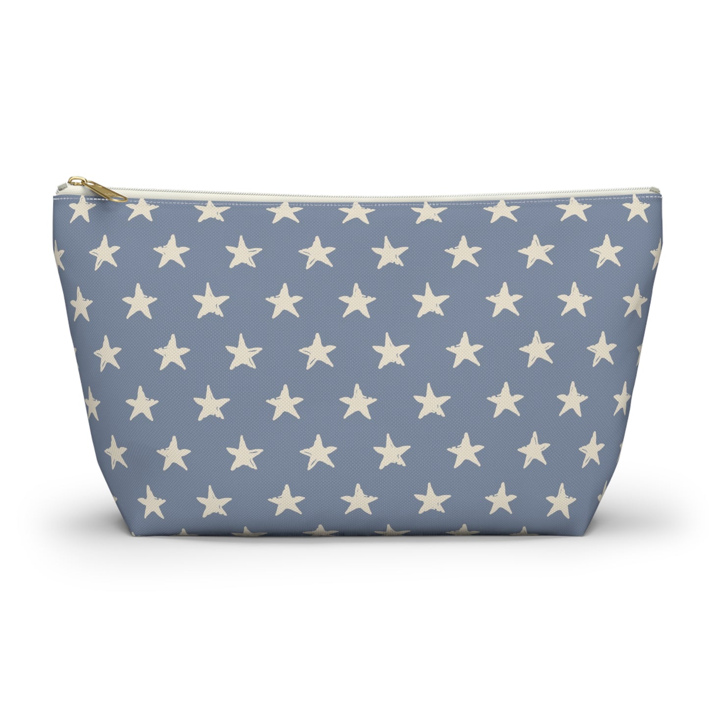USA America 4th of July Distressed Stars Design Accessory Pouch w T-bottom