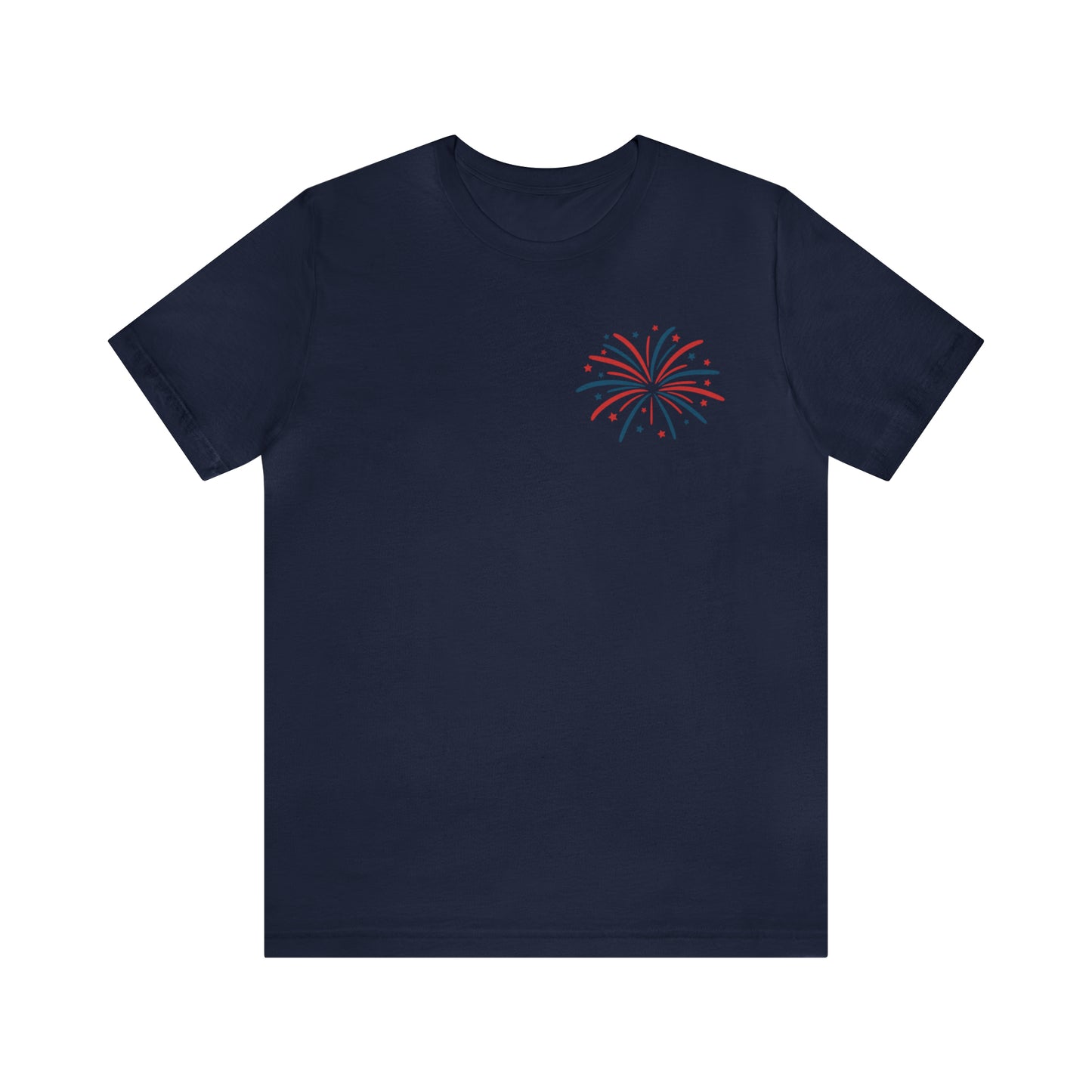 "Land of the Free Because of the Brave" Unisex Jersey Short Sleeve Tee (Front and Back Design)