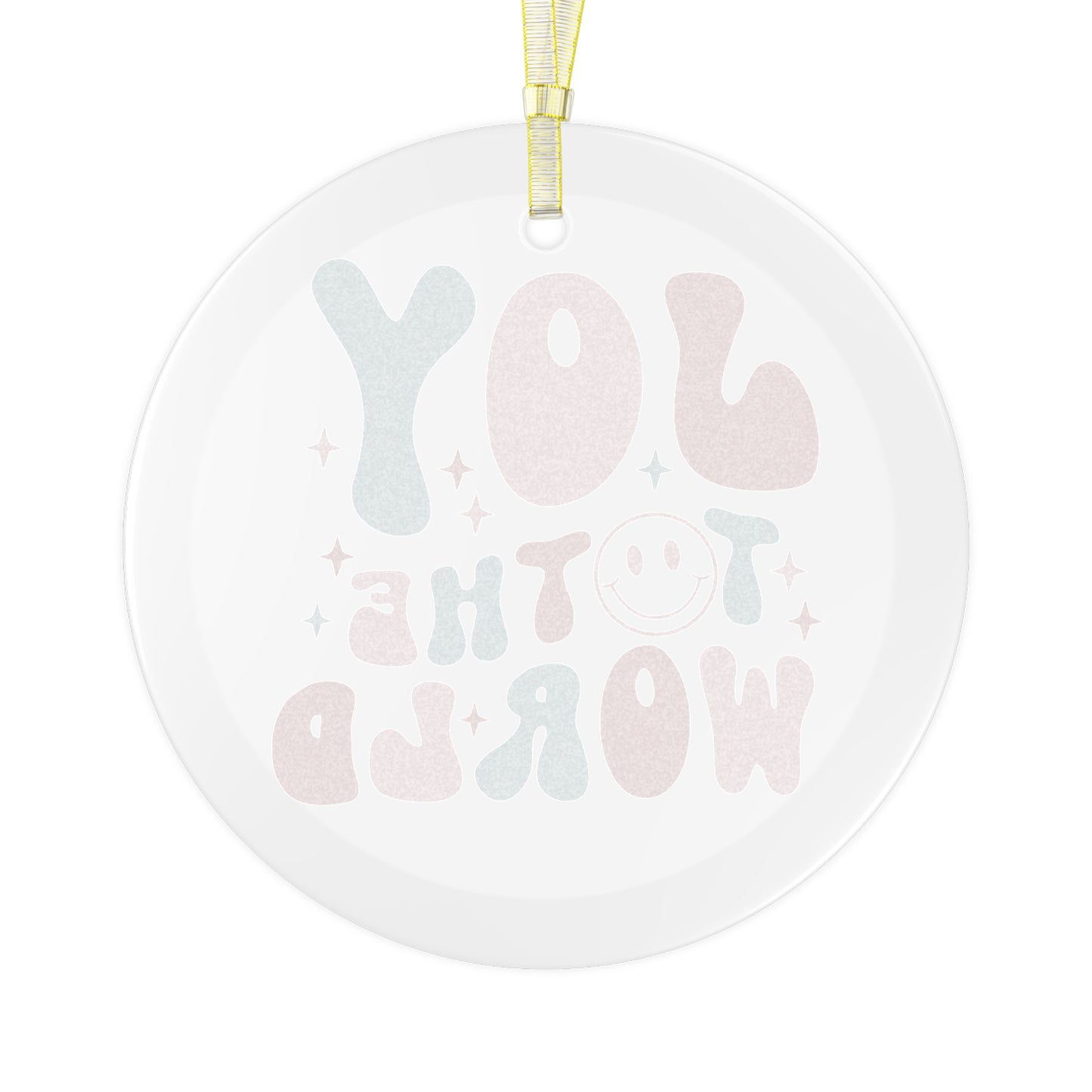 Joy to the World Glass Ornament