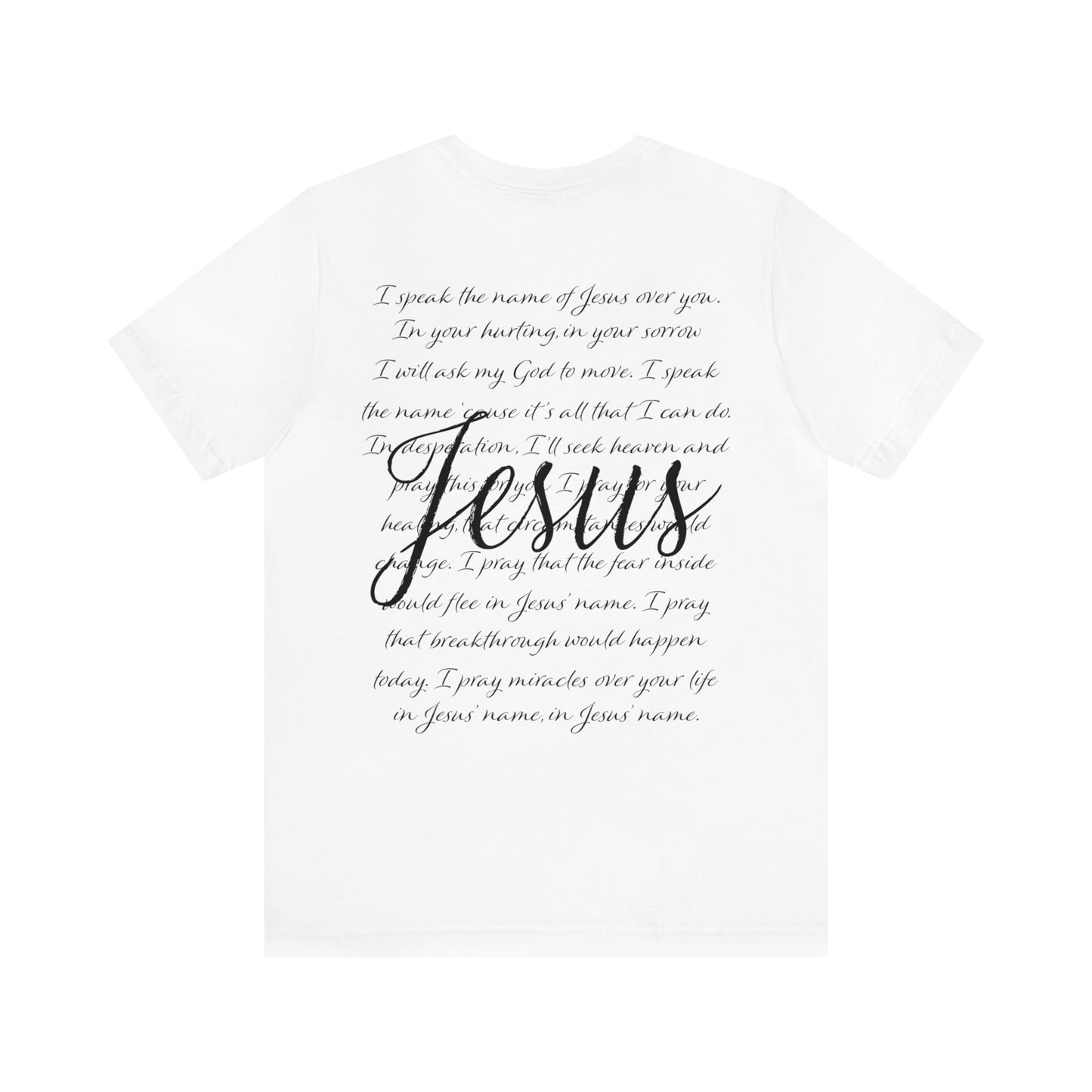 "Jesus Scripture" (Front and Back Design) Unisex Jersey Short Sleeve Tee