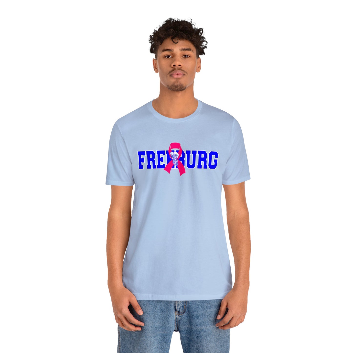 Freeburg Midgets Pink Ribbon Bella Jersey Short Sleeve Tee (Unisex)
