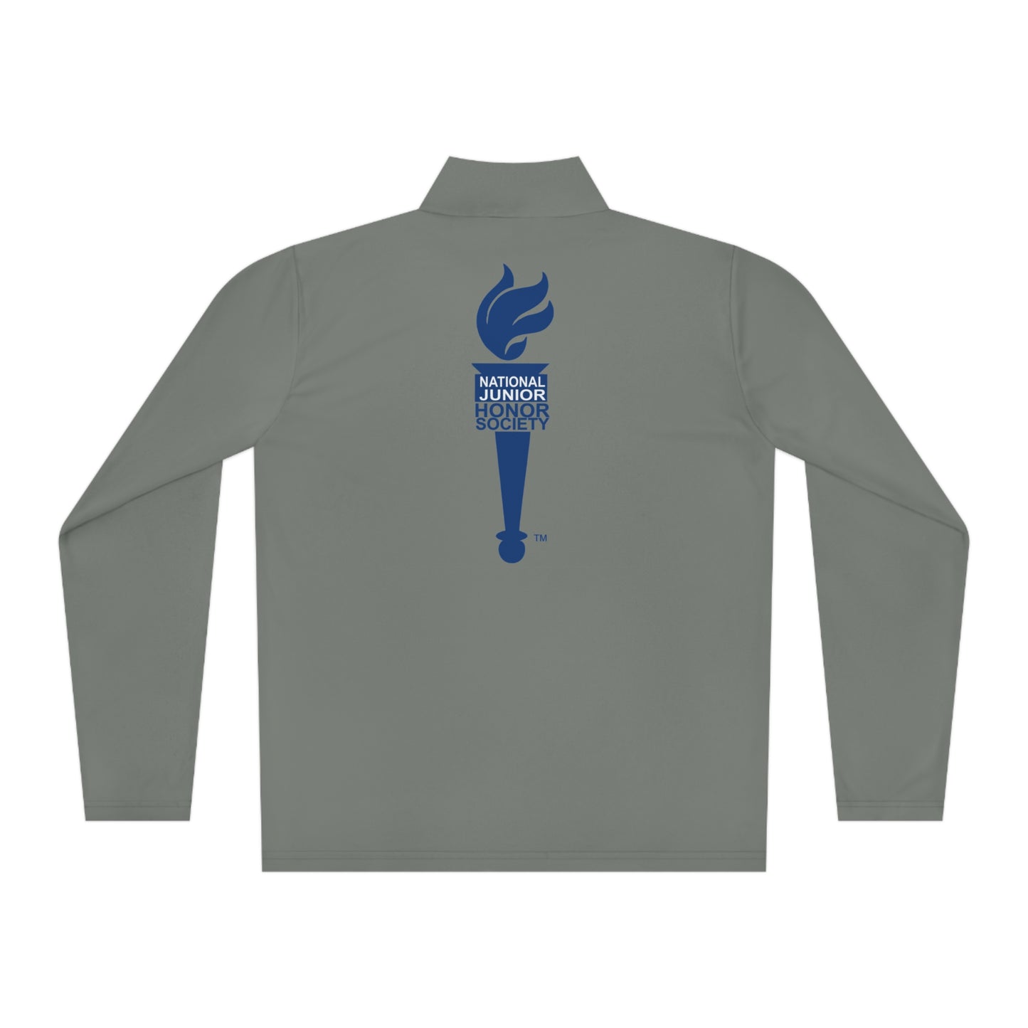 Front and Back Design - Freeburg Middle School NJHS Blue Print Unisex Quarter-Zip Pullover