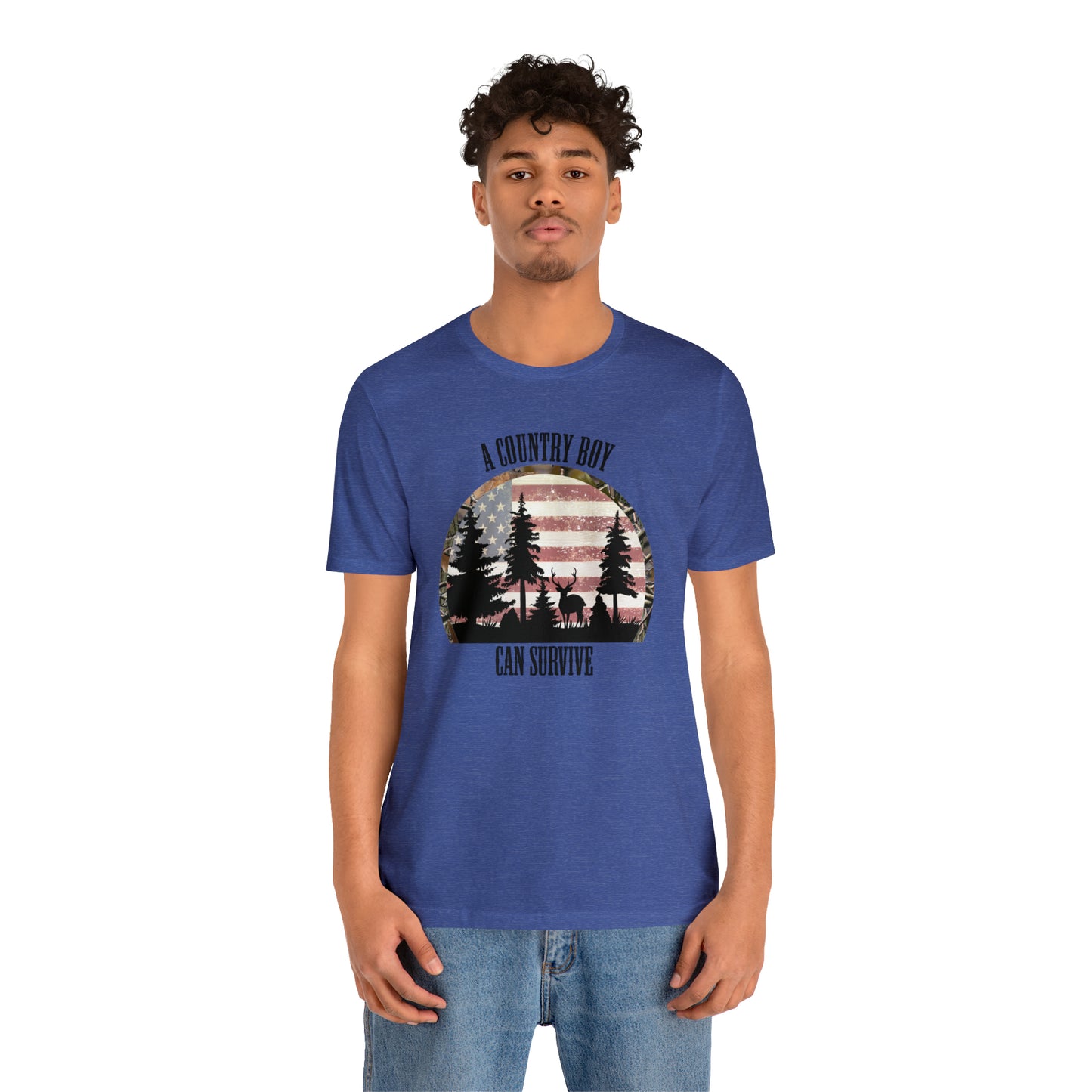 "A Country Boy Can Survive" Unisex Jersey Short Sleeve Tee