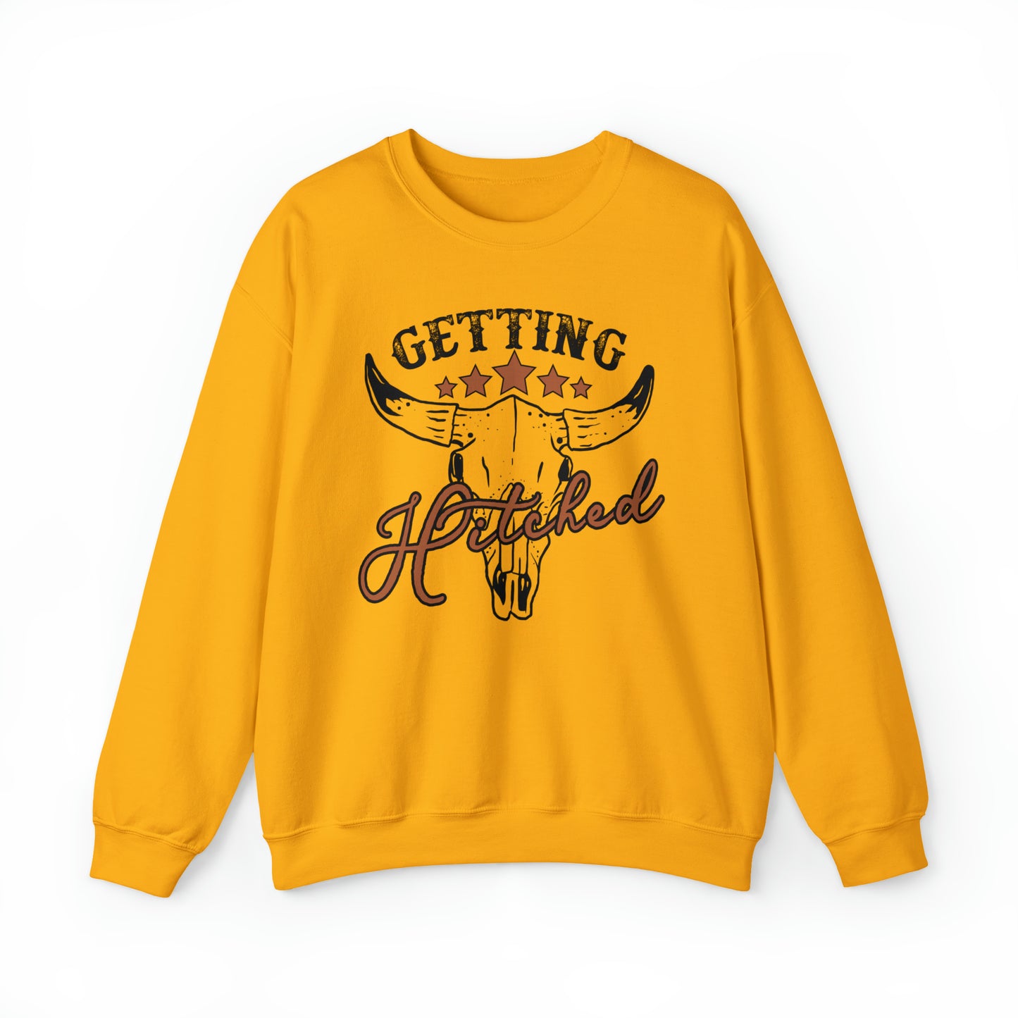 Vintage Getting Hitched Bride Unisex Heavy Blend™ Crewneck Sweatshirt