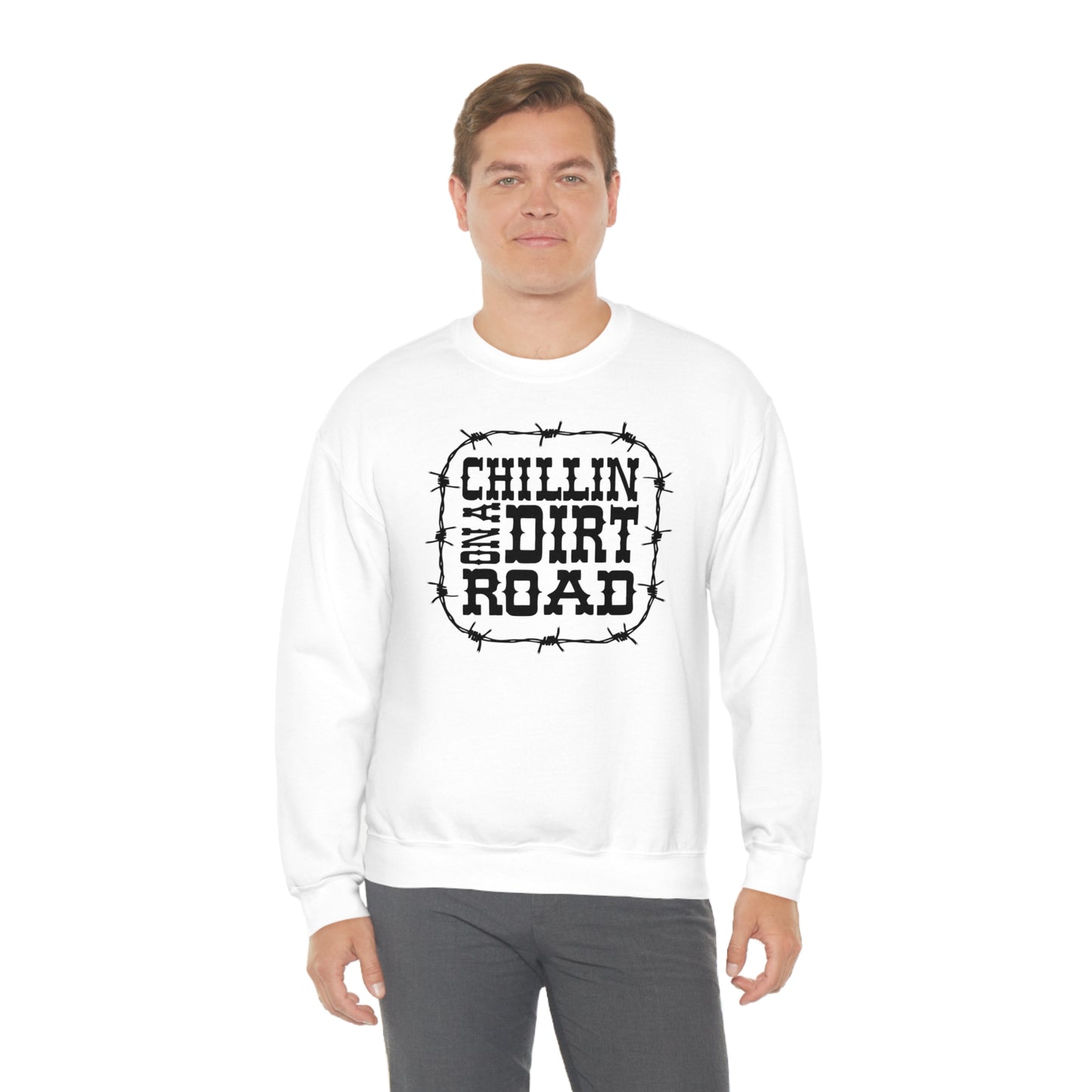 "Chillin' on a Dirt Road" - Unisex Heavy Blend™ Crewneck Sweatshirt